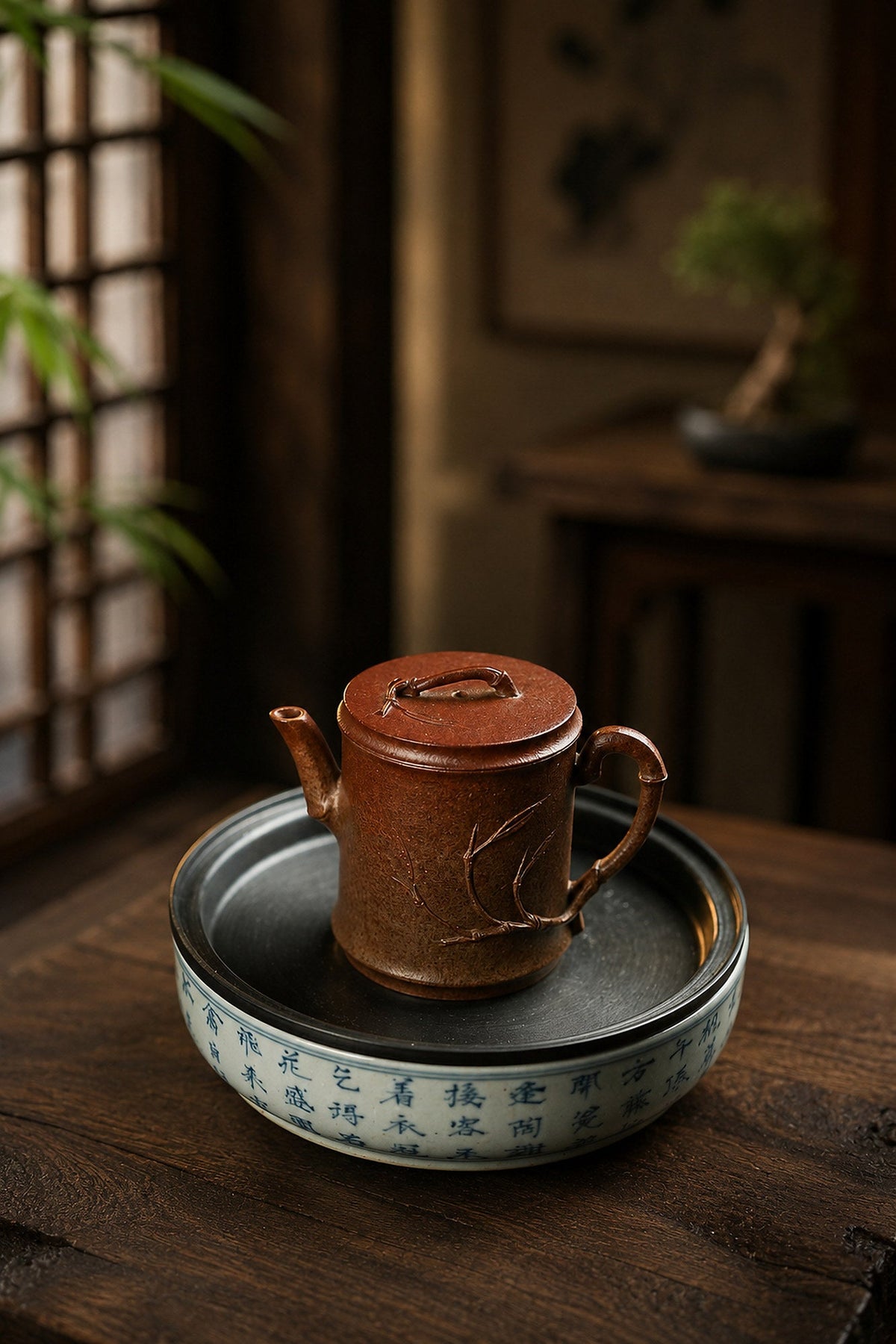 Sculptural Form Yixing Zisha Teapot – Golden Duanni Clay, 95ml