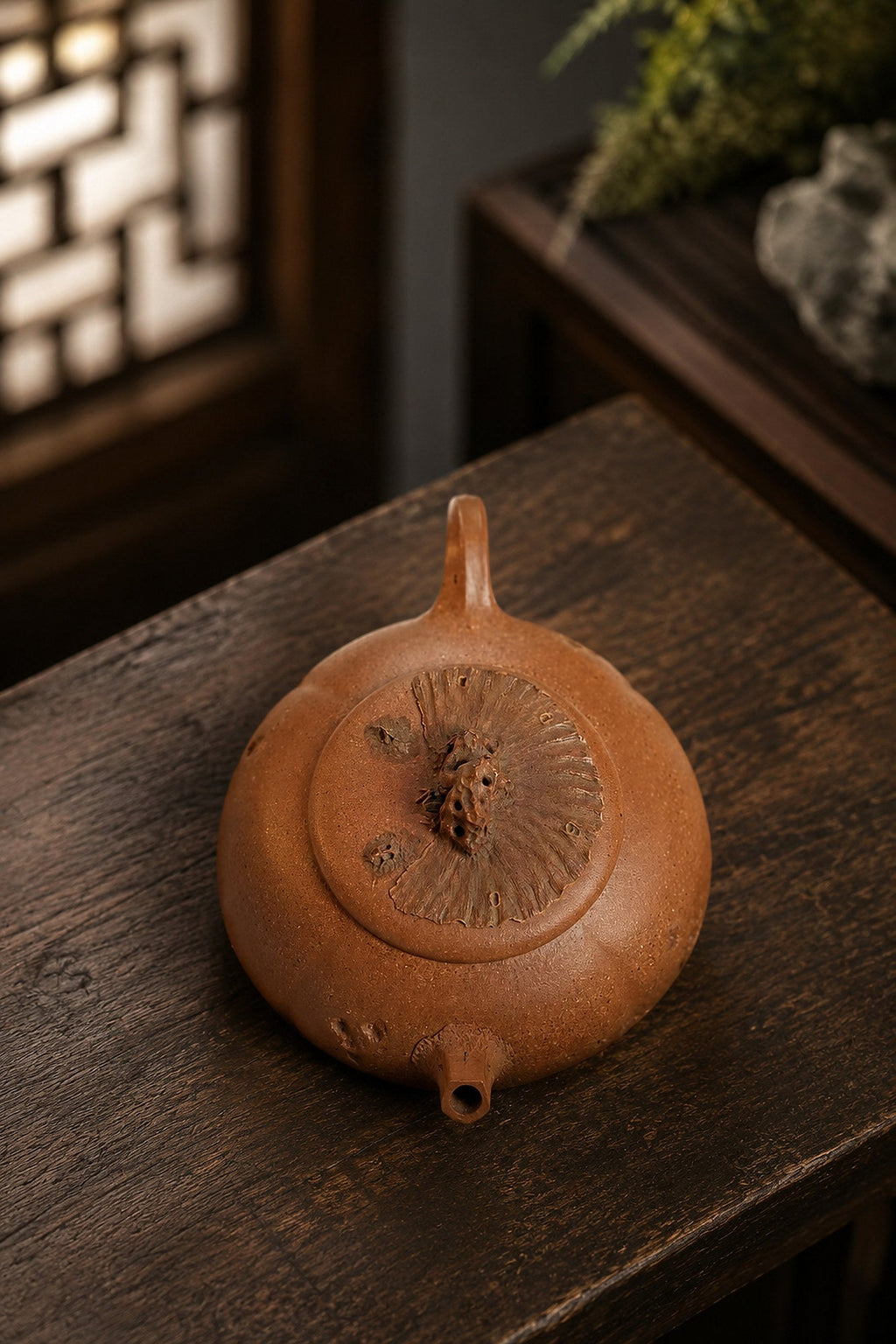 Handmade Sculptural Form Yixing Zisha Teapot – Golden Duanni Clay, 200ml