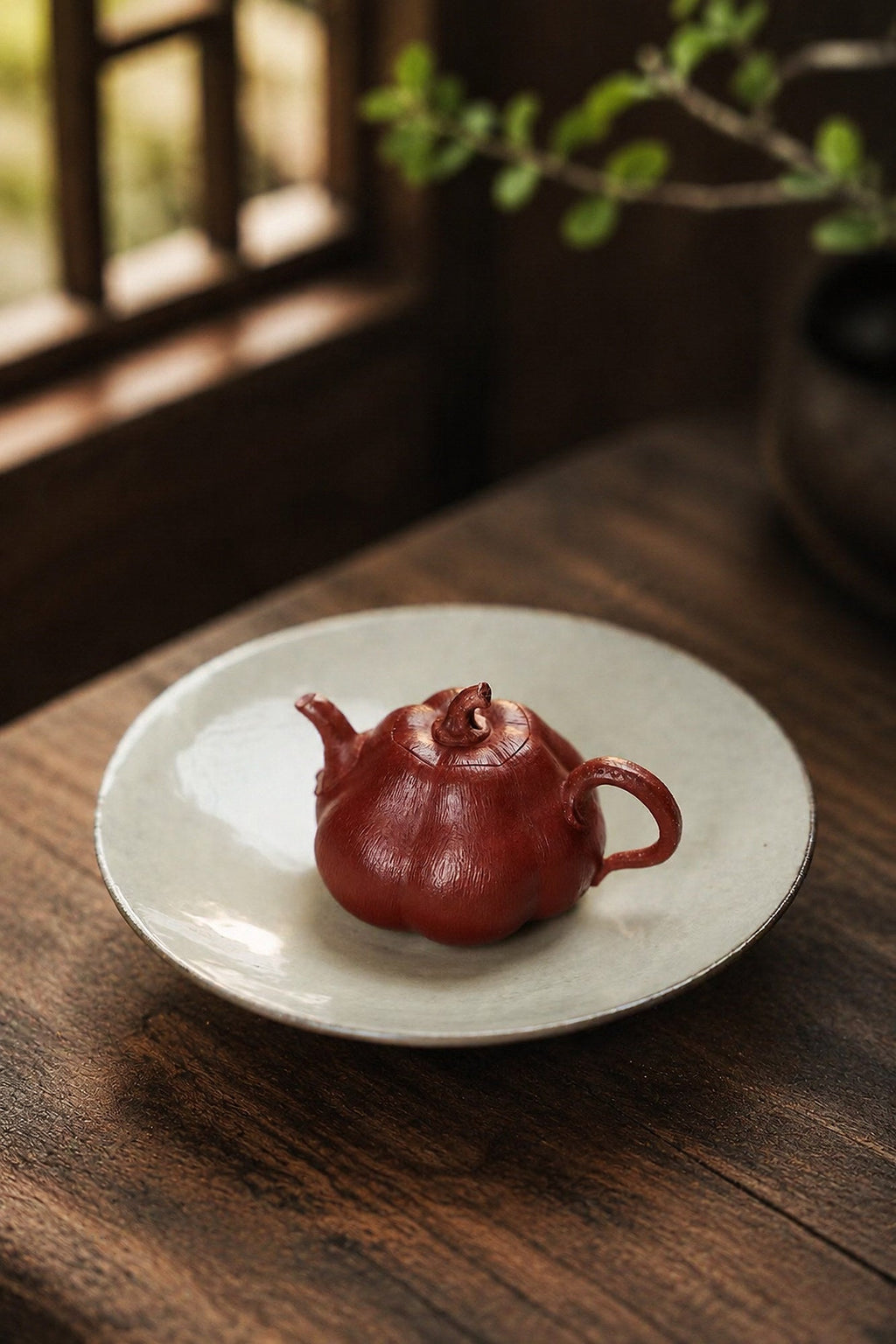 Handmade Pumpkin Form Yixing Zisha Teapot – Jiangponi Clay, 75ml