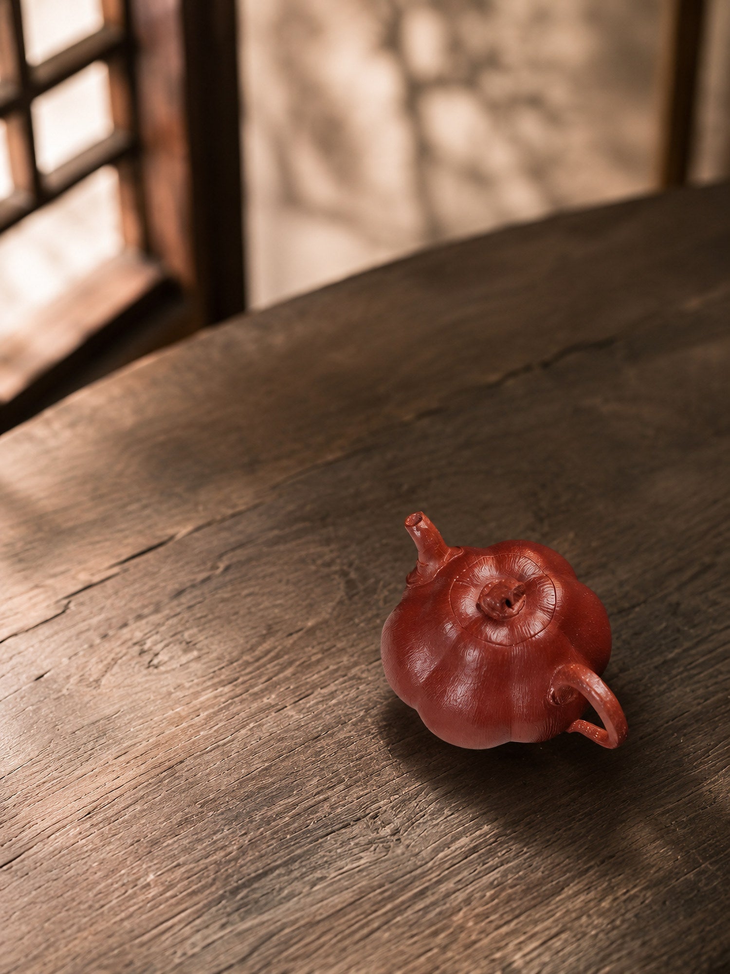 Handmade Pumpkin Form Yixing Zisha Teapot – Jiangponi Clay, 75ml