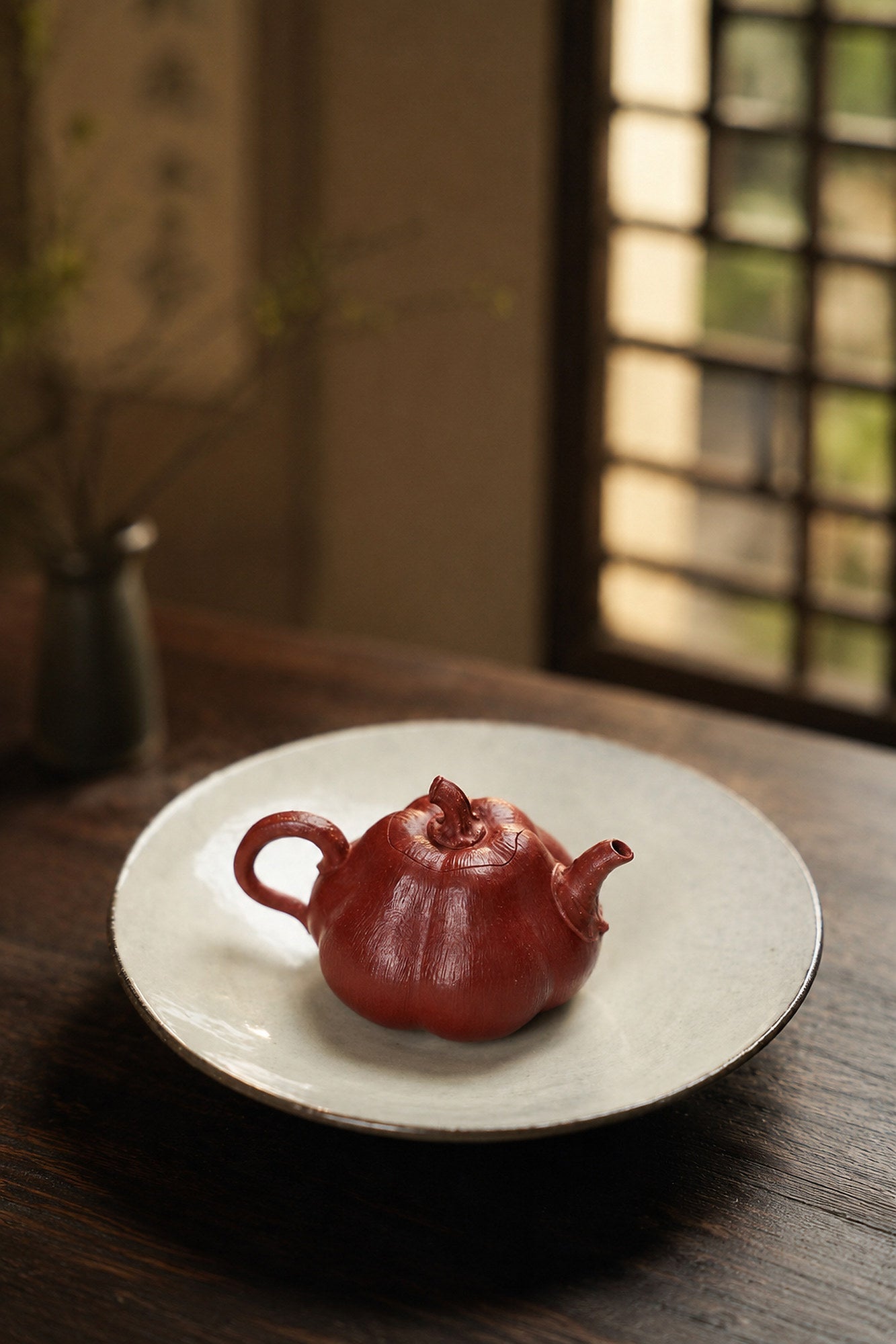 Handmade Pumpkin Form Yixing Zisha Teapot – Jiangponi Clay, 75ml