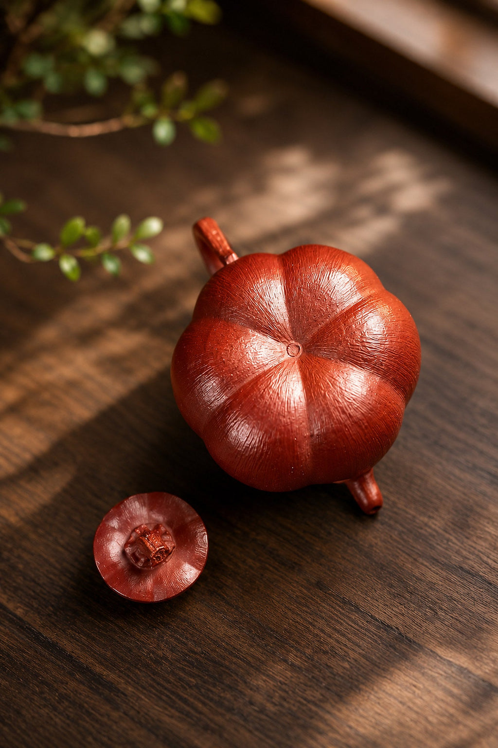 Handmade Pumpkin Form Yixing Zisha Teapot – Jiangponi Clay, 75ml