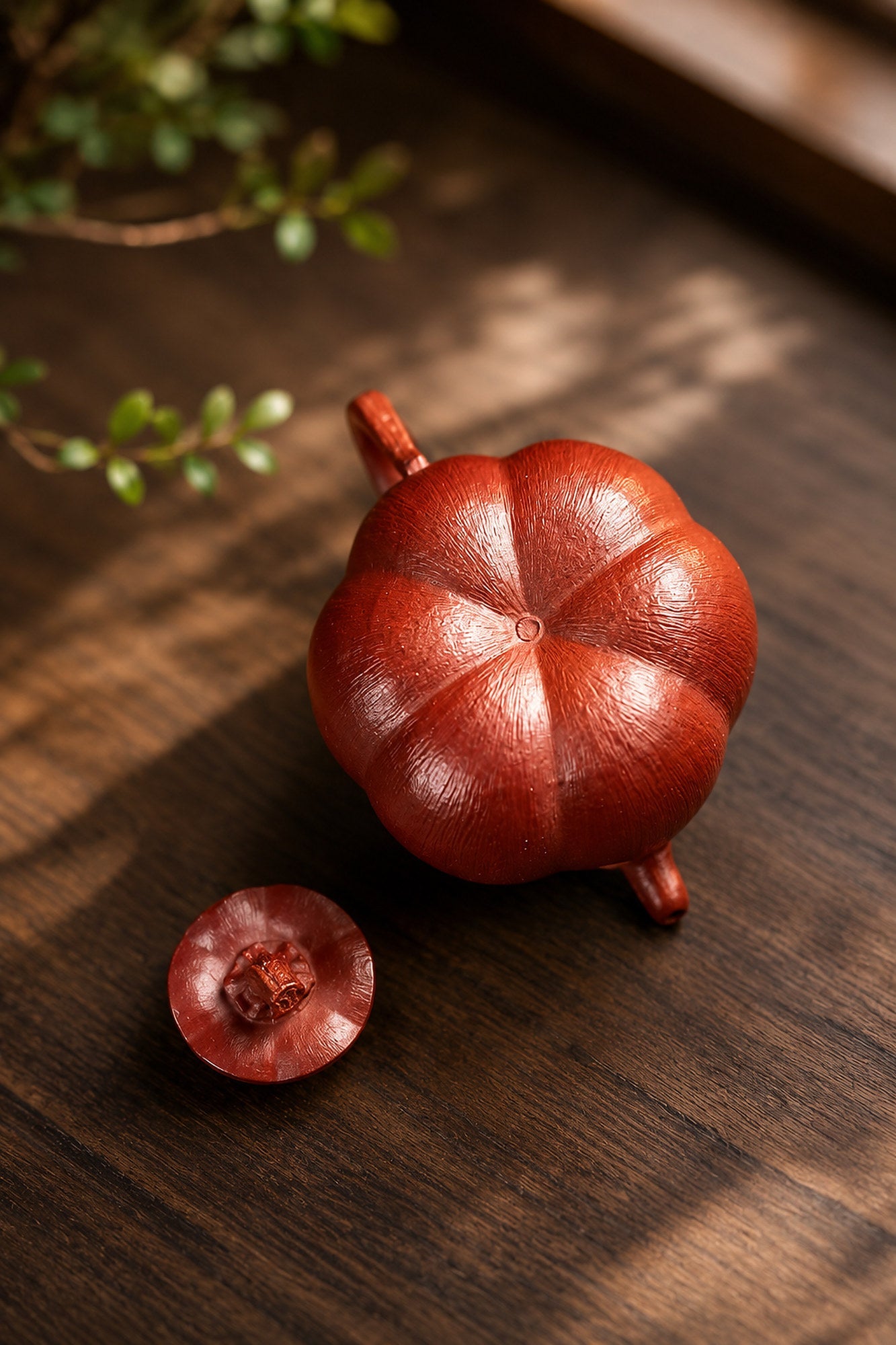 Handmade Pumpkin Form Yixing Zisha Teapot – Jiangponi Clay, 75ml