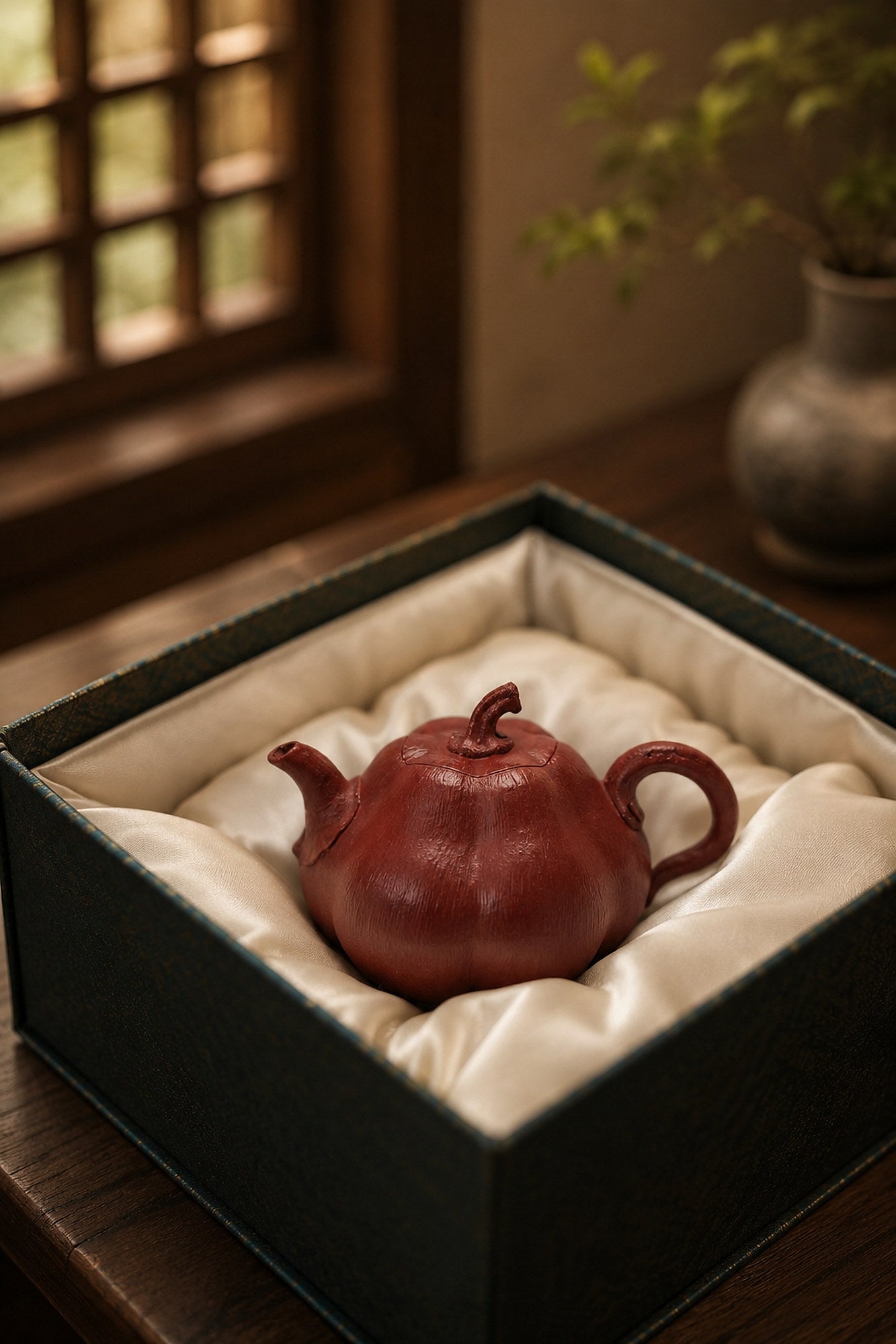 Handmade Pumpkin Form Yixing Zisha Teapot – Jiangponi Clay, 75ml