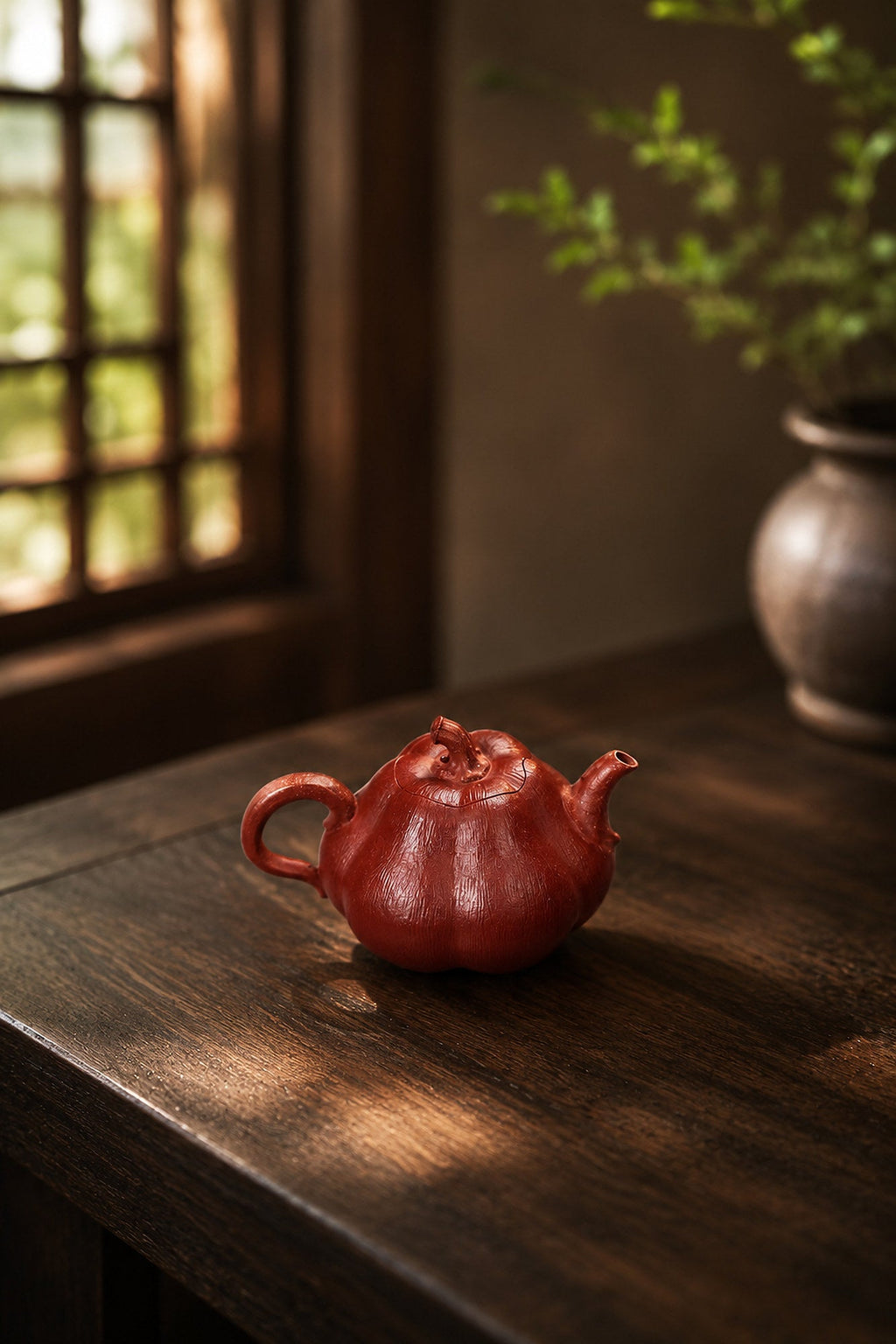 Handmade Pumpkin Form Yixing Zisha Teapot – Jiangponi Clay, 75ml