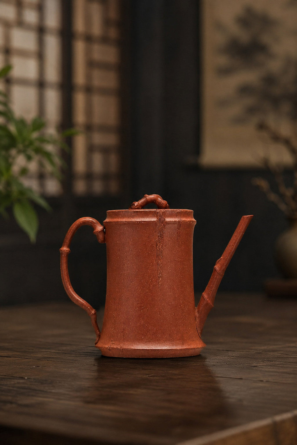 Handmade Sculptural Form Yixing Zisha Teapot – Jiangponi Clay, 130ml