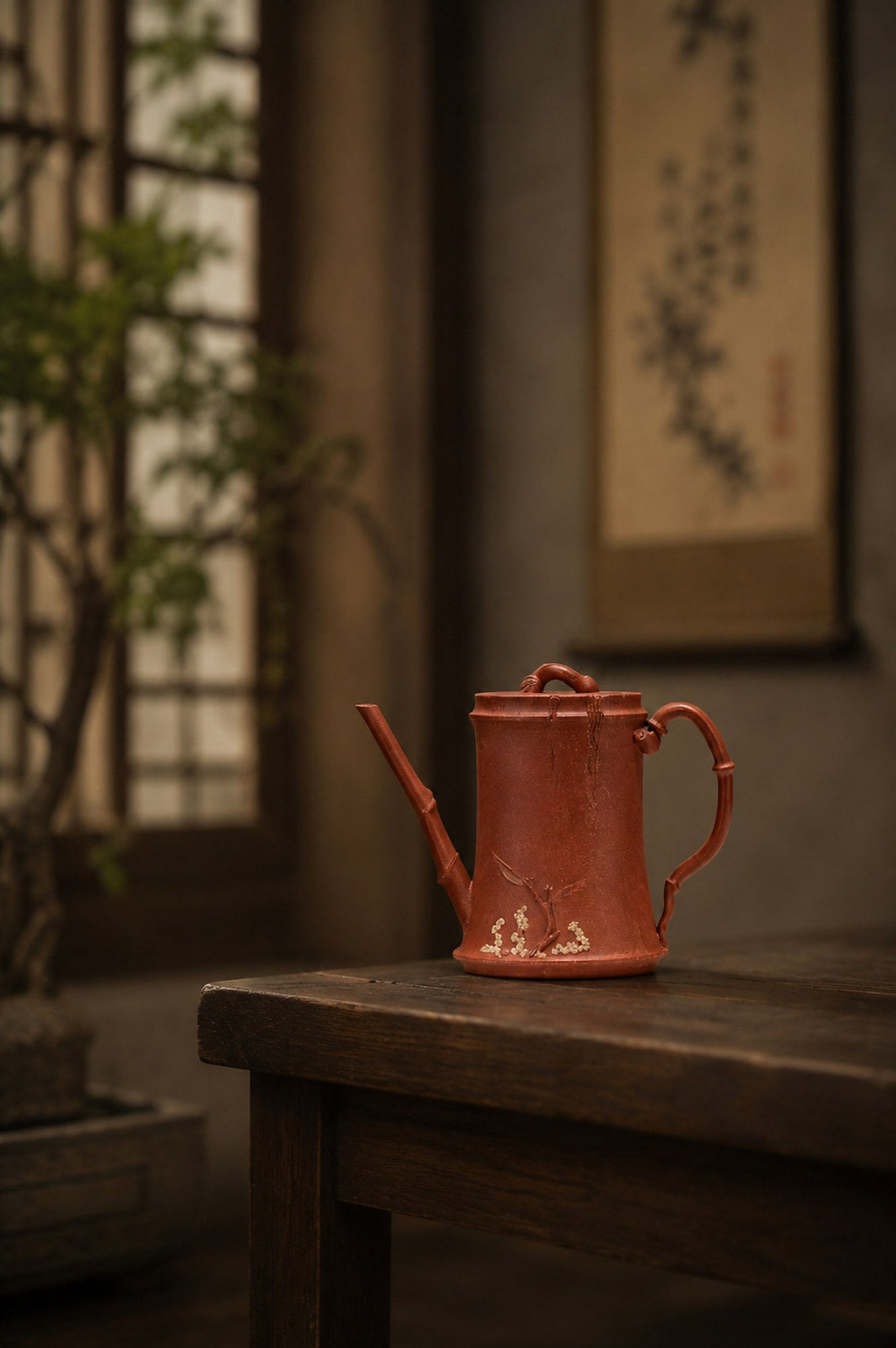Handmade Sculptural Form Yixing Zisha Teapot – Jiangponi Clay, 130ml