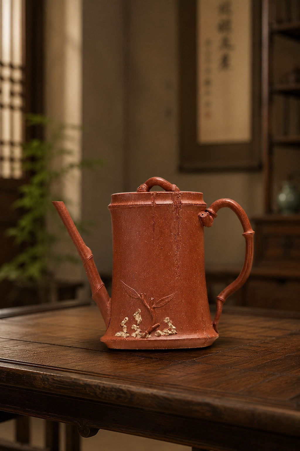 Handmade Sculptural Form Yixing Zisha Teapot – Jiangponi Clay, 130ml