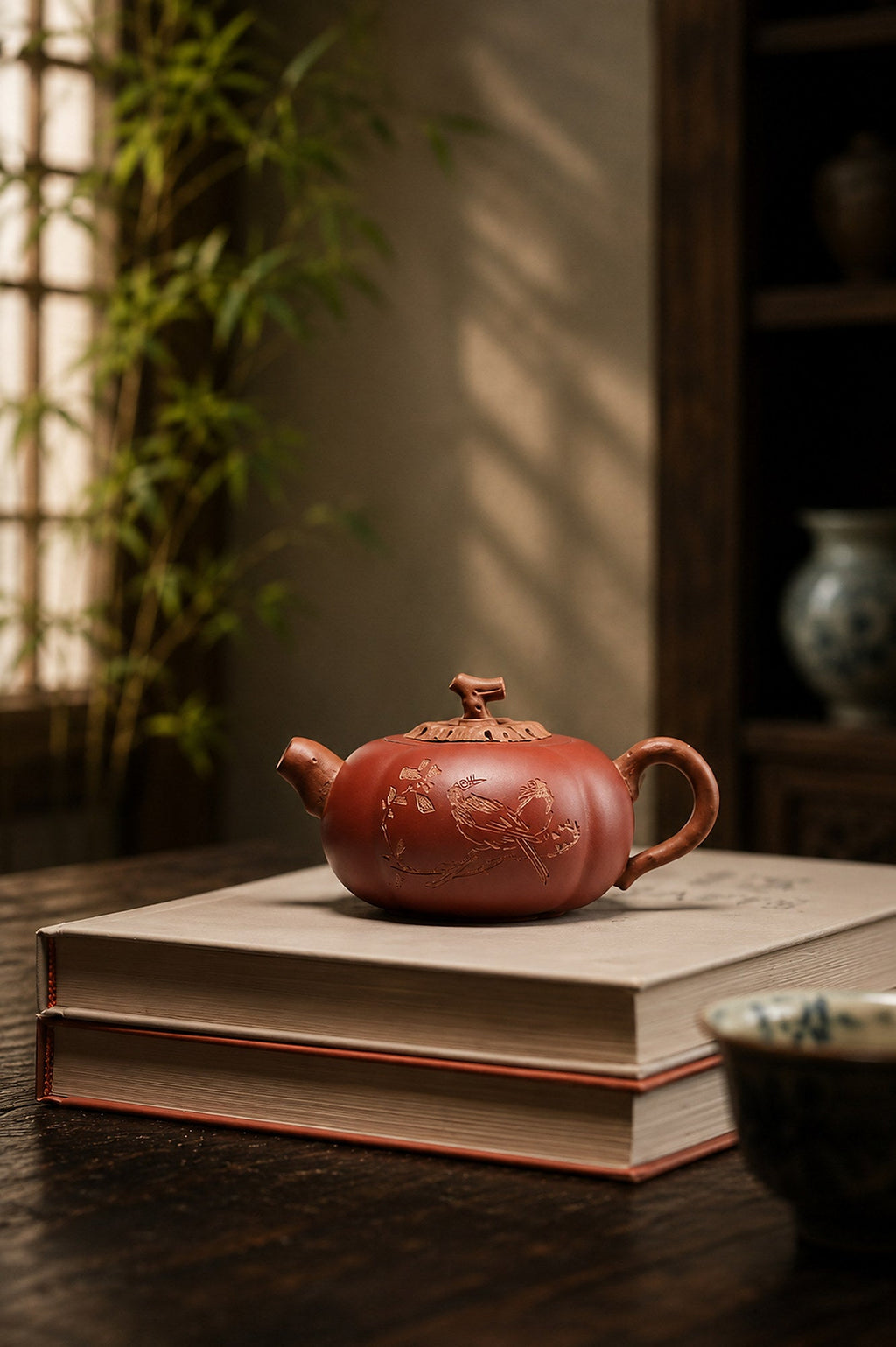 Handmade Sculptural Form Yixing Zisha Teapot – Jiangponi Clay, 150ml – No. 292