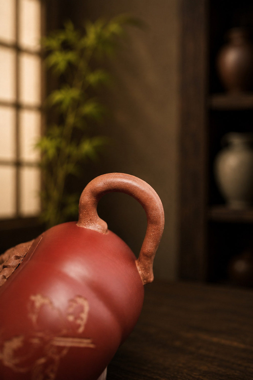 Handmade Sculptural Form Yixing Zisha Teapot – Jiangponi Clay, 150ml – No. 292