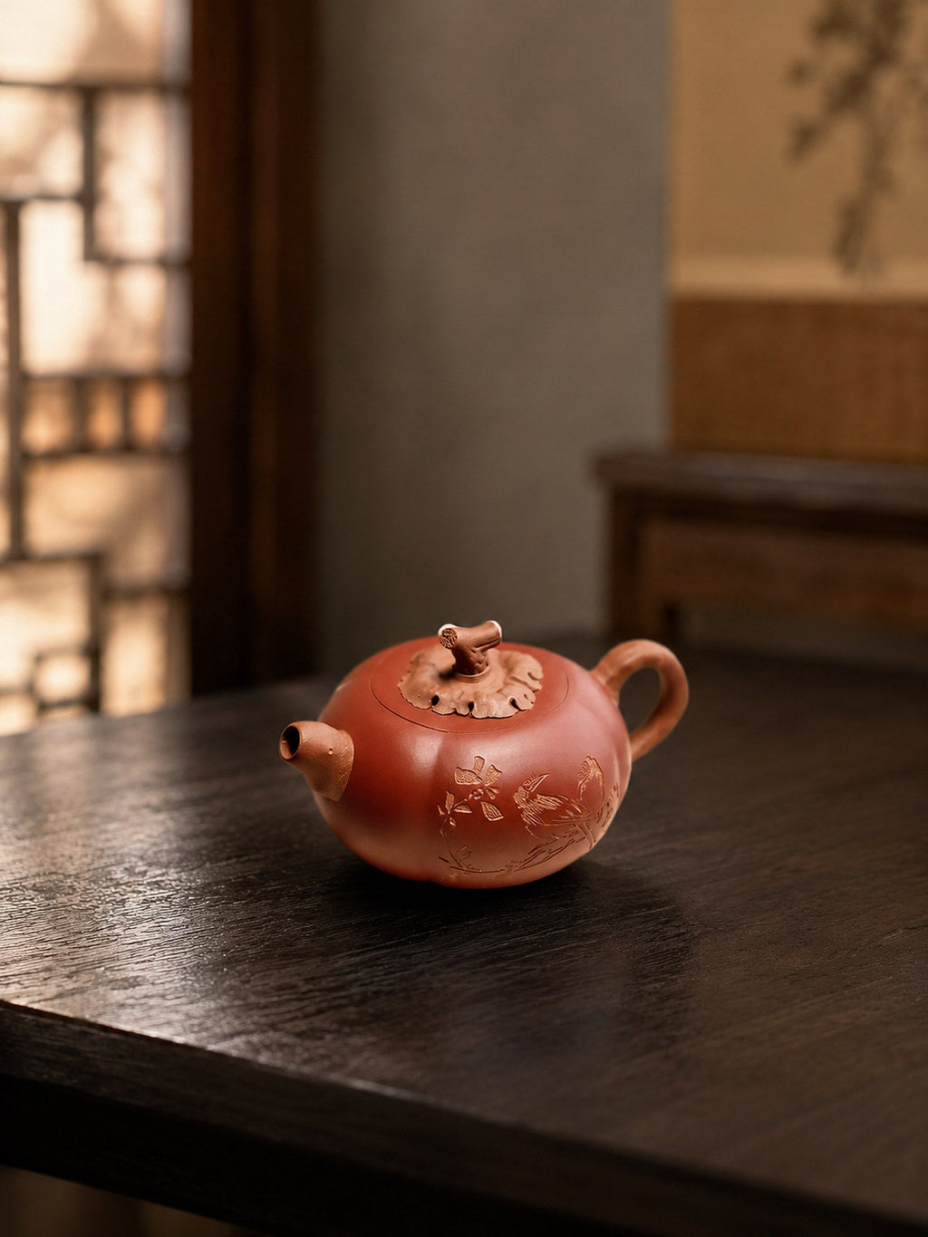 Handmade Sculptural Form Yixing Zisha Teapot – Jiangponi Clay, 150ml – No. 292