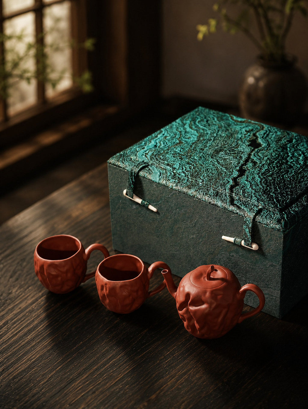 Handmade Sculptural Form Yixing Zisha Teapot – Jiangponi Clay, 150ml – No. 308