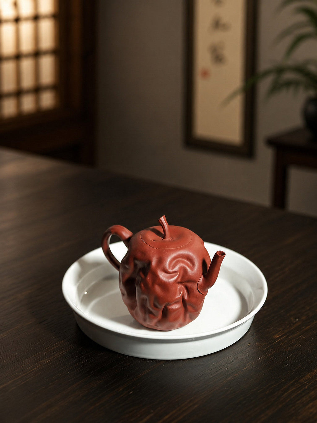 Handmade Sculptural Form Yixing Zisha Teapot – Jiangponi Clay, 150ml – No. 308