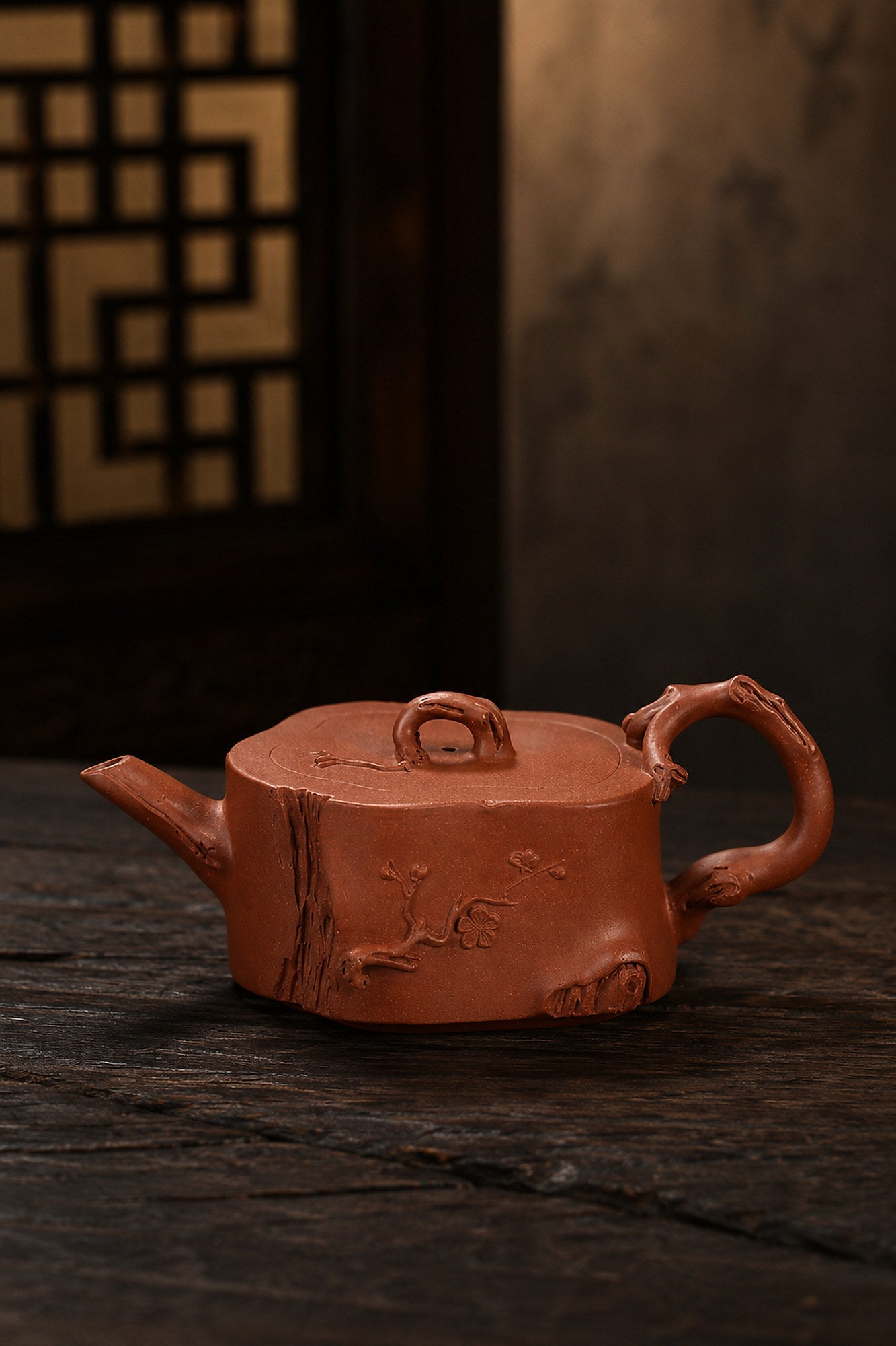 Handmade Sculptural Form Yixing Zisha Teapot – Jiangponi Clay, 180ml – No. 362