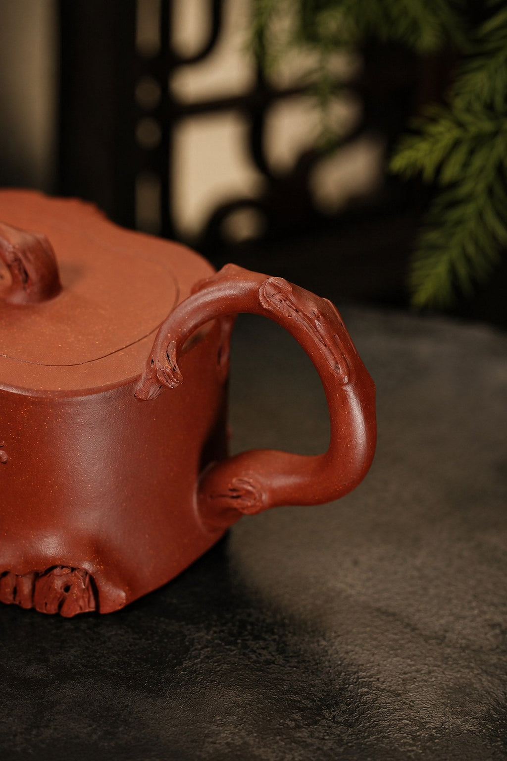 Handmade Sculptural Form Yixing Zisha Teapot – Jiangponi Clay, 180ml – No. 362