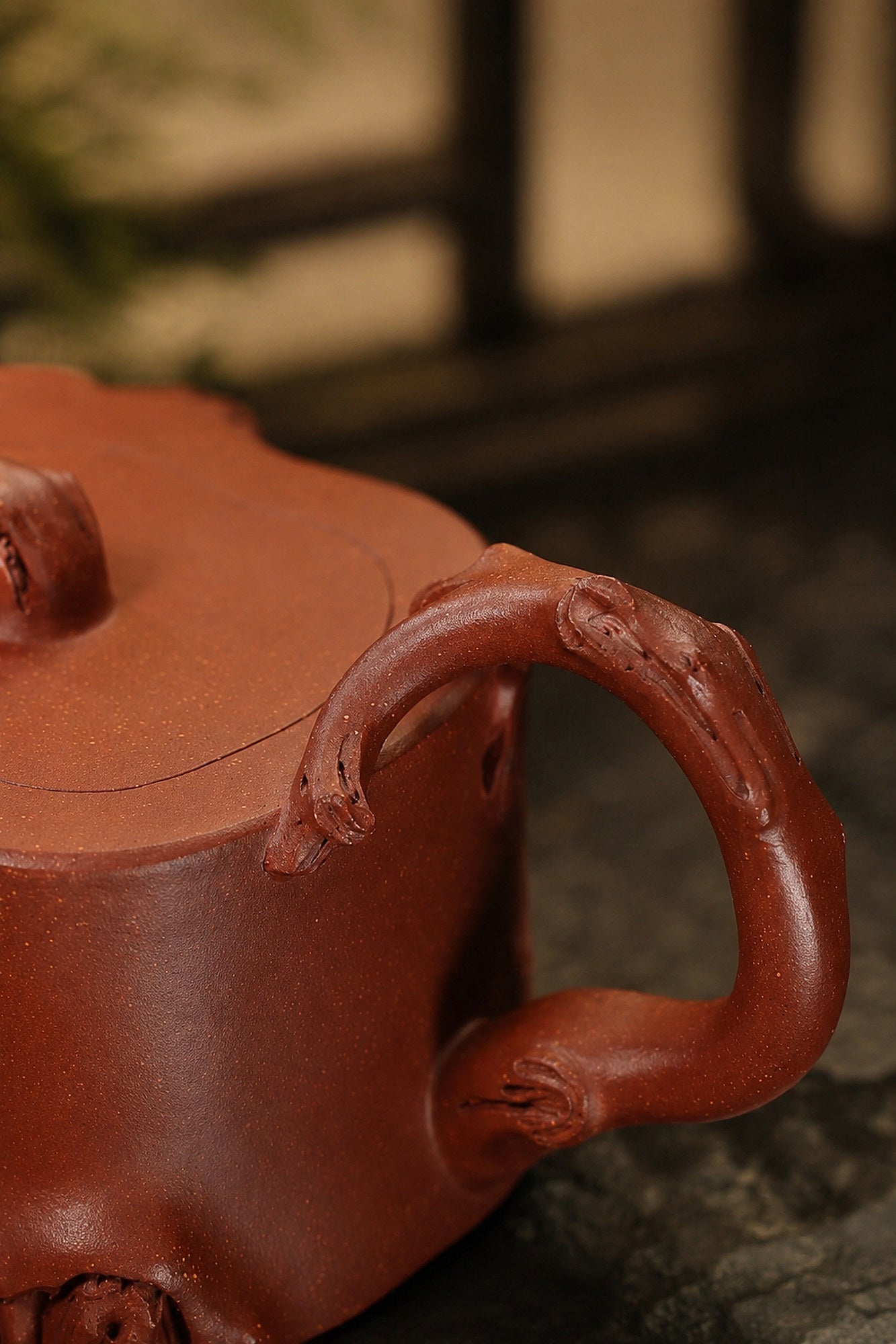 Handmade Sculptural Form Yixing Zisha Teapot – Jiangponi Clay, 180ml – No. 362