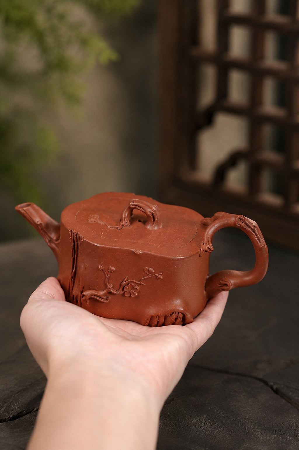 Handmade Sculptural Form Yixing Zisha Teapot – Jiangponi Clay, 180ml – No. 362