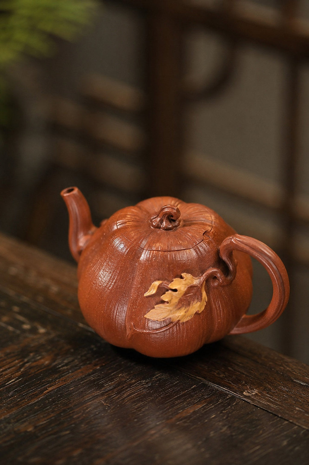 Handmade Pumpkin Form Yixing Zisha Teapot – Jiangponi Clay, 160ml