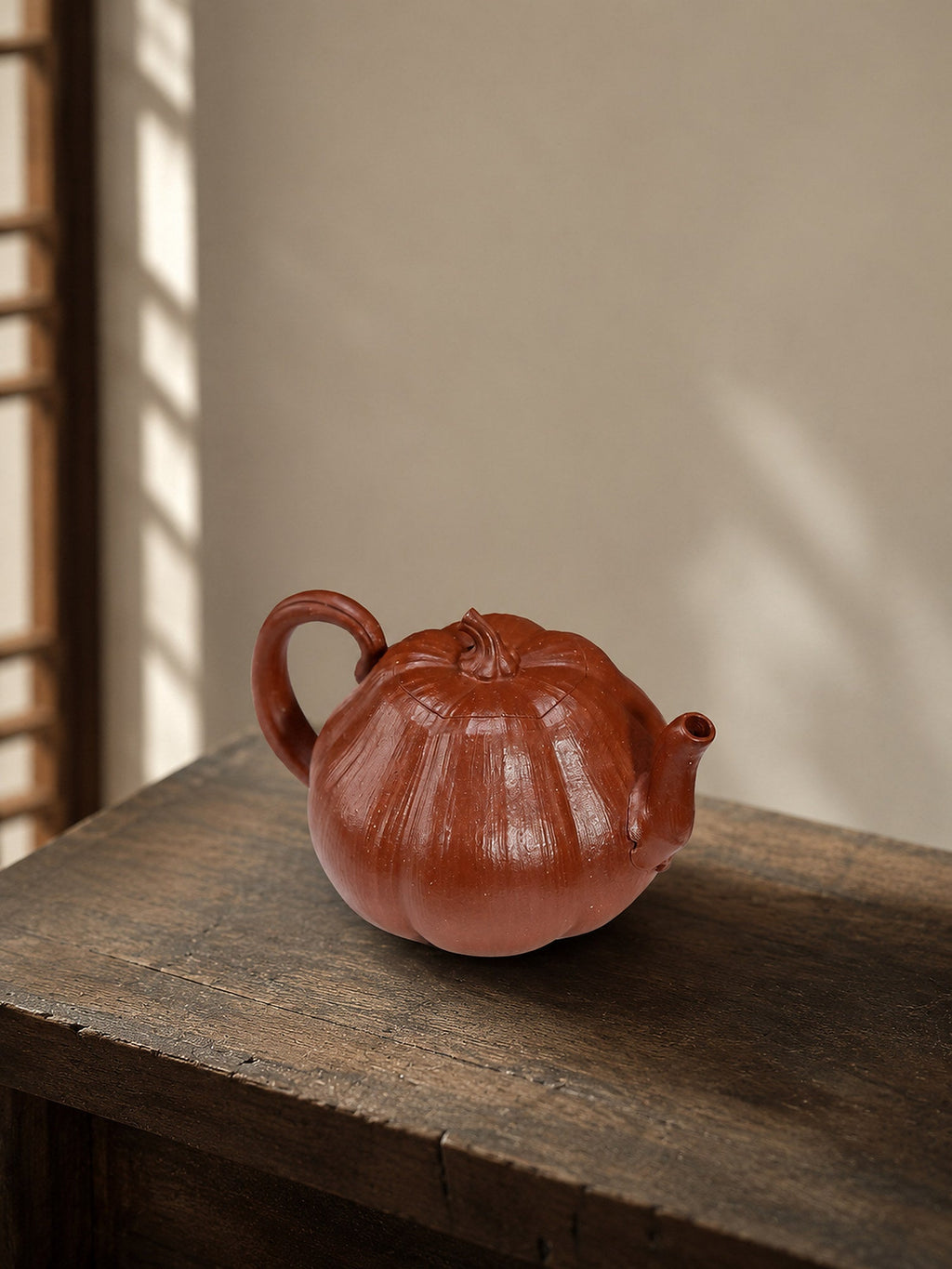 Handmade Pumpkin Form Yixing Zisha Teapot – Jiangponi Clay, 160ml