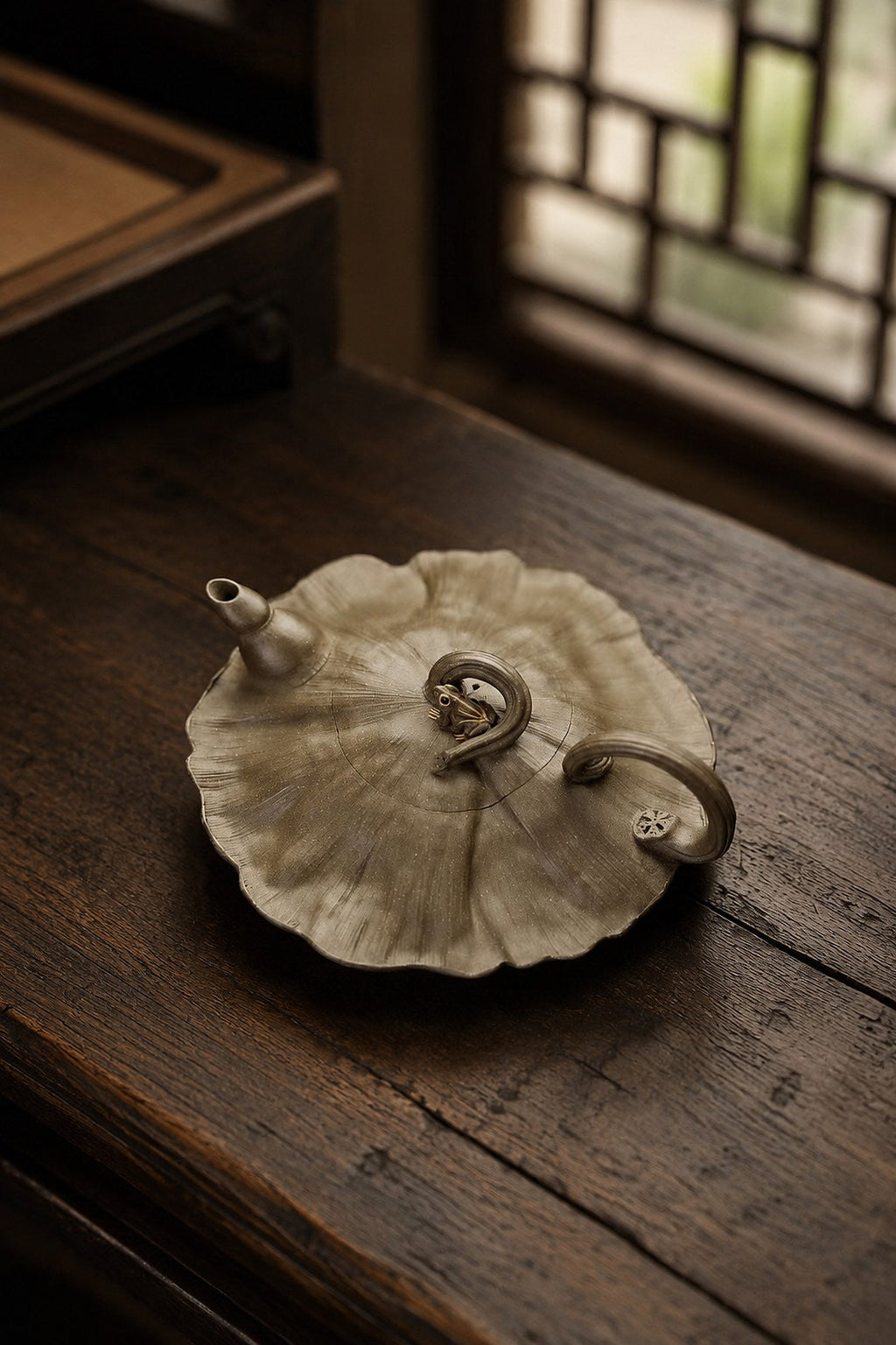 Handmade Sculptural Form Yixing Zisha Teapot – Qing Duanni Clay, 175ml