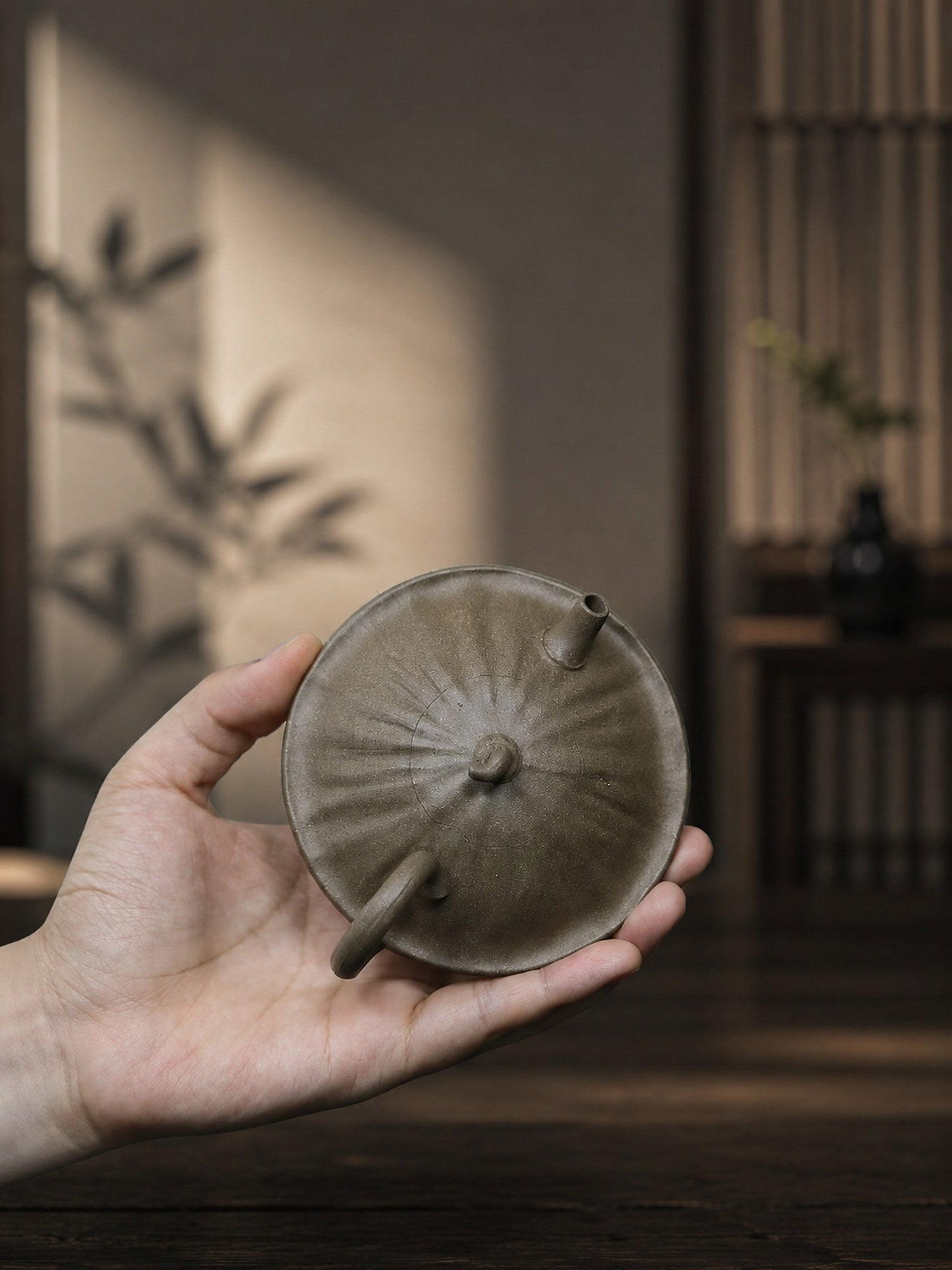 Handmade Sculptural Form Yixing Zisha Teapot – Qing Duanni Clay, 130ml