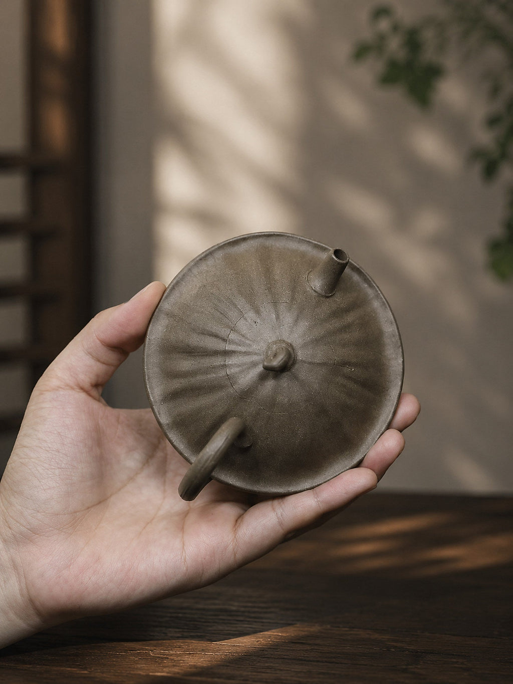 Handmade Sculptural Form Yixing Zisha Teapot – Qing Duanni Clay, 130ml