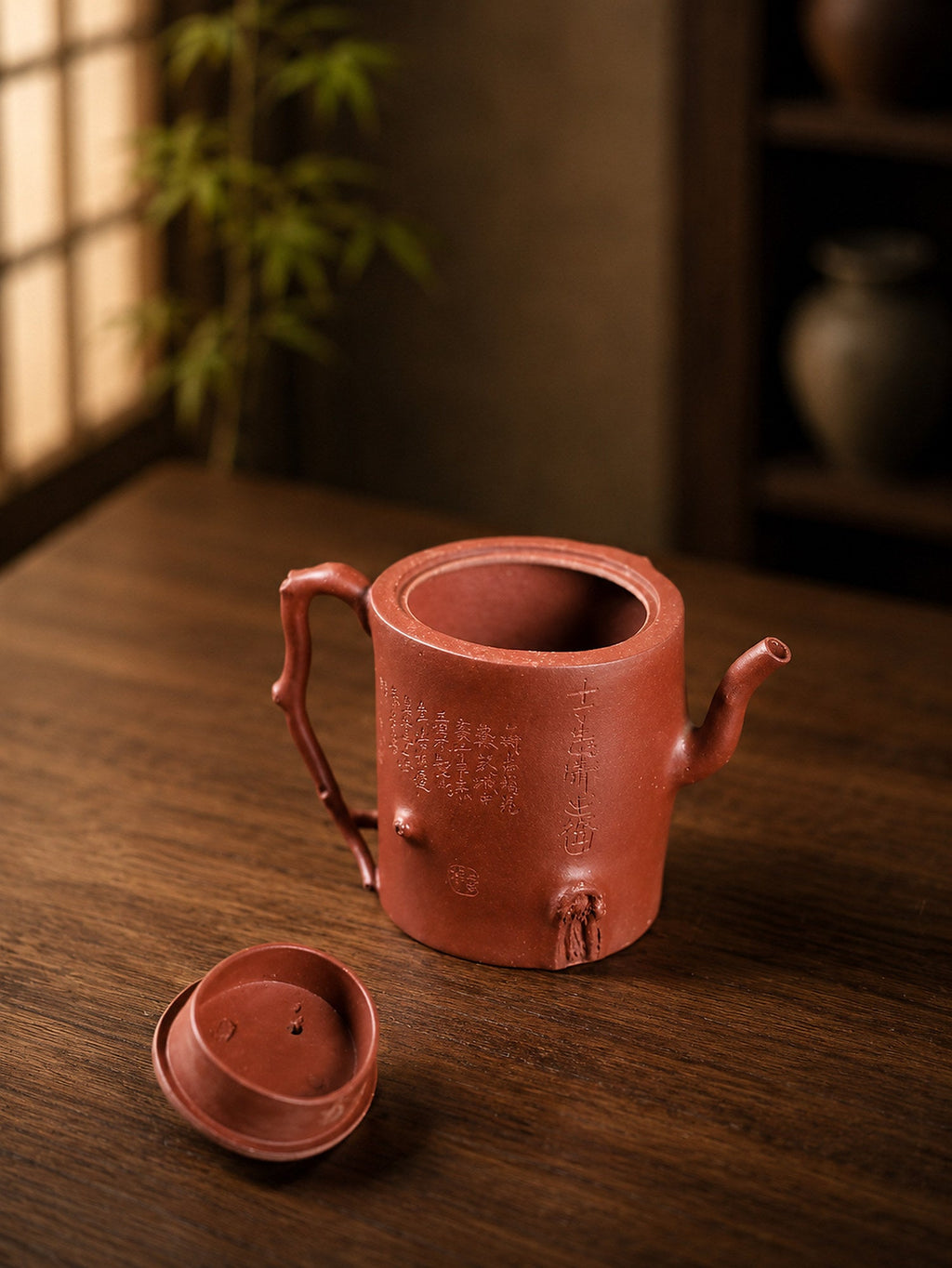 Handmade Sculptural Form Yixing Zisha Teapot – Zhuni Clay, 150ml