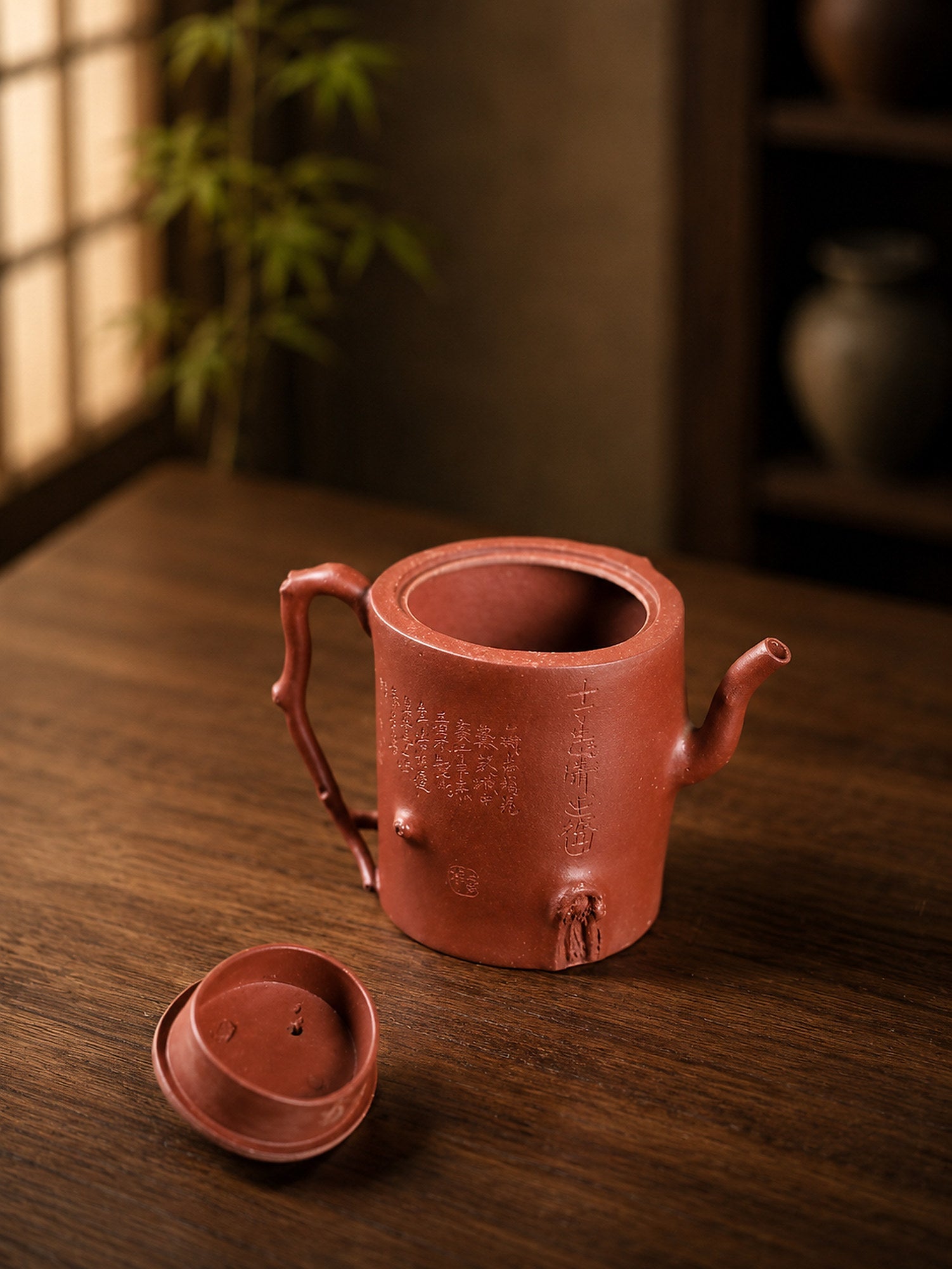 Handmade Sculptural Form Yixing Zisha Teapot – Zhuni Clay, 150ml