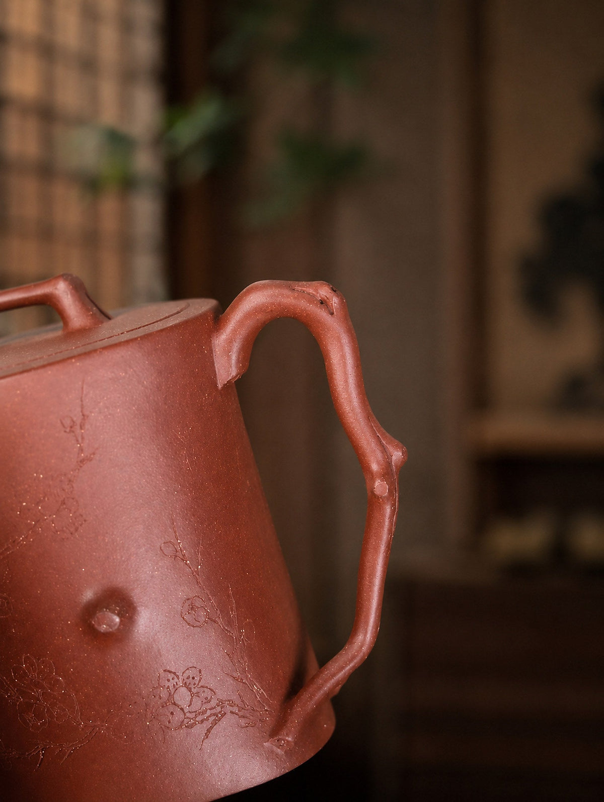 Handmade Sculptural Form Yixing Zisha Teapot – Zhuni Clay, 150ml