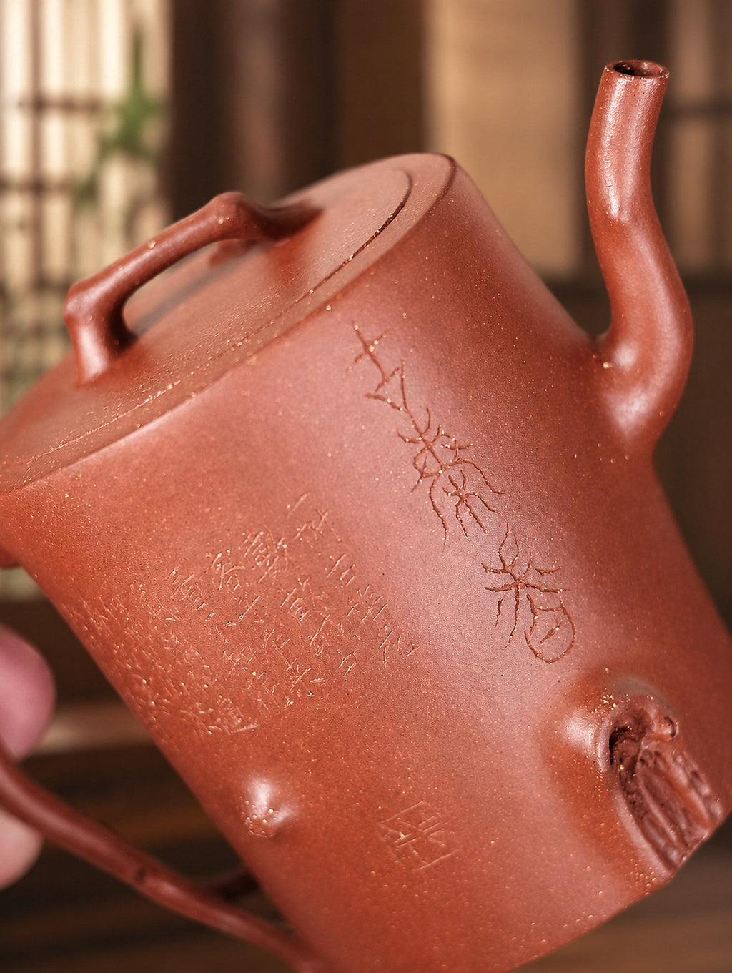 Handmade Sculptural Form Yixing Zisha Teapot – Zhuni Clay, 150ml