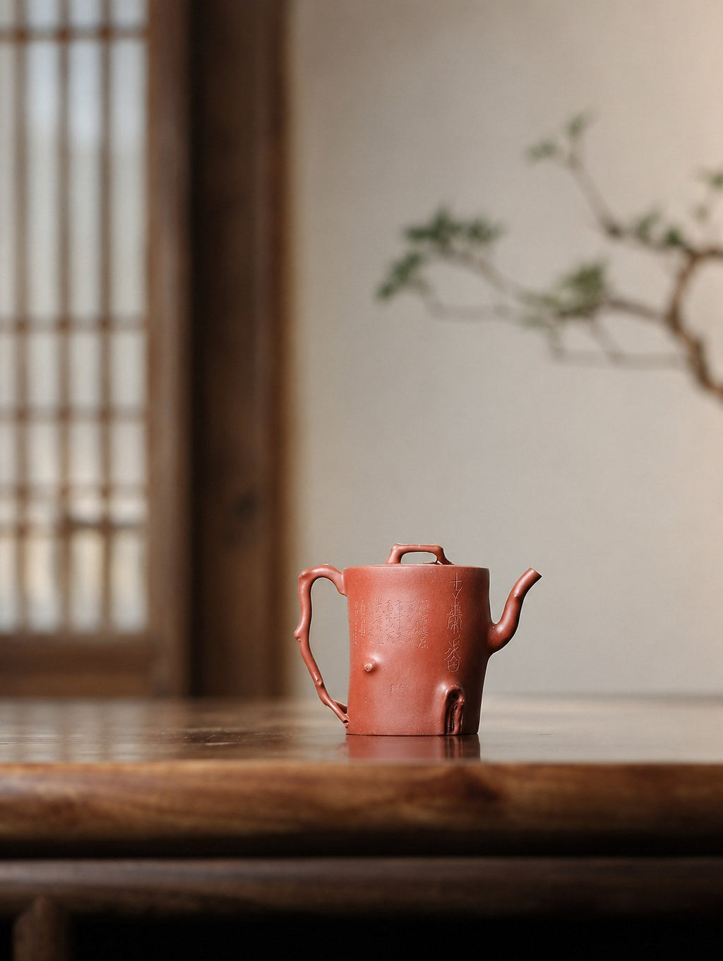 Handmade Sculptural Form Yixing Zisha Teapot – Zhuni Clay, 150ml