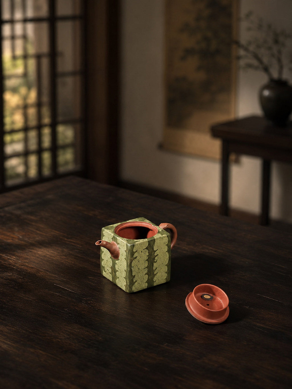Handmade Sculptural Form Yixing Zisha Teapot – Zini Clay, 100ml – No. 295