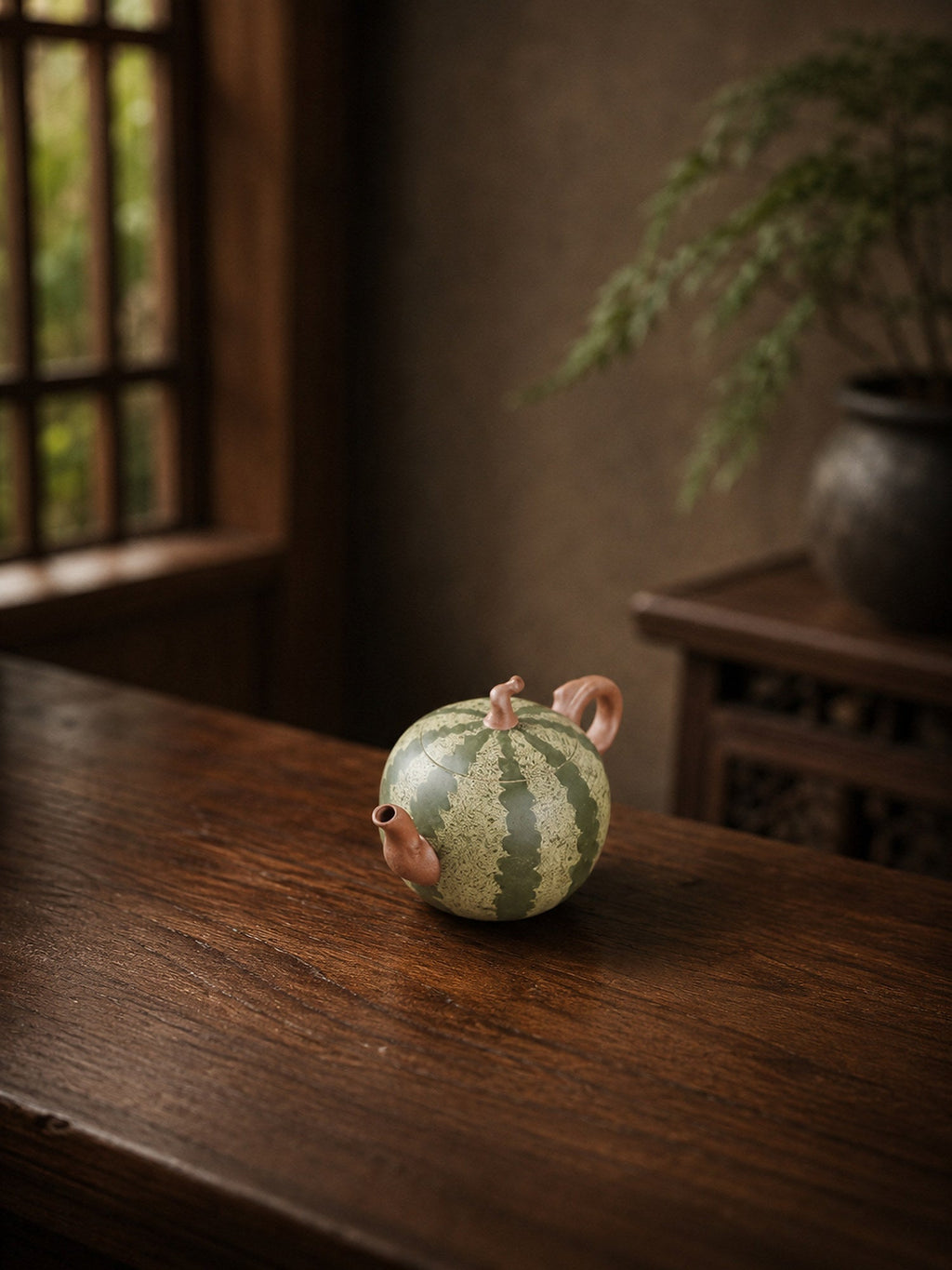 Handmade Sculptural Form Yixing Zisha Teapot – Zini Clay, 100ml – No. 299