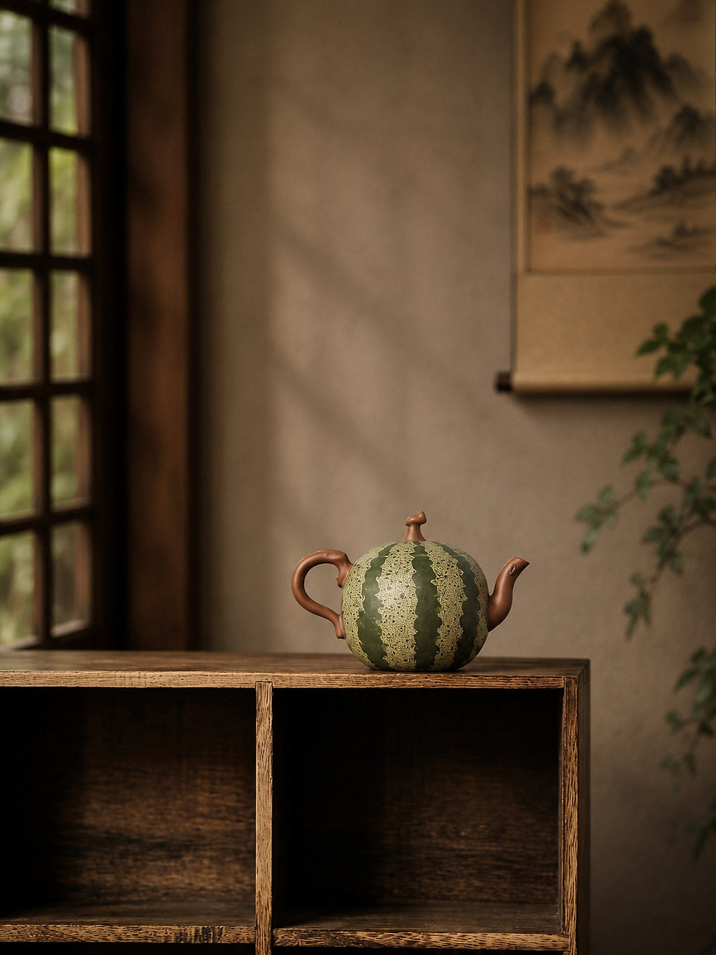 Handmade Sculptural Form Yixing Zisha Teapot – Zini Clay, 100ml – No. 299