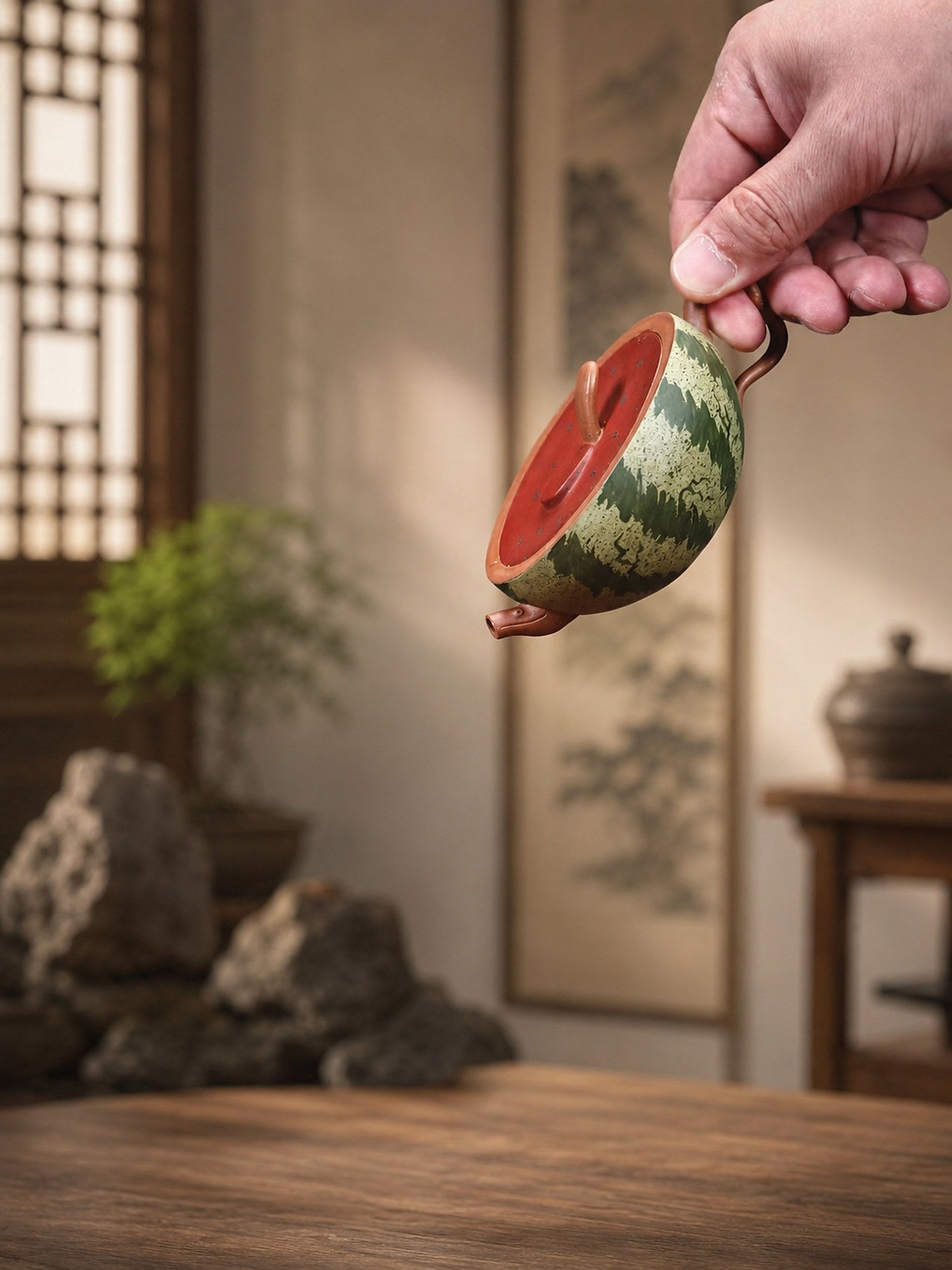 Handmade Sculptural Form Yixing Zisha Teapot – Zini Clay, 150ml