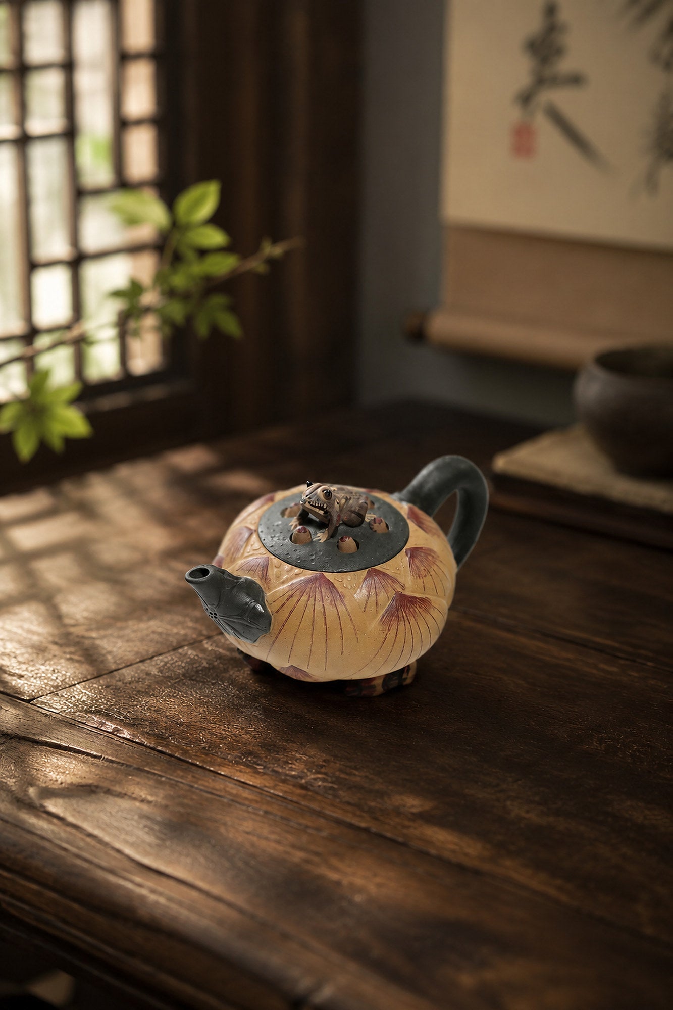 Handmade Sculptural Form Yixing Zisha Teapot – Zini Clay, 100ml – No. 303