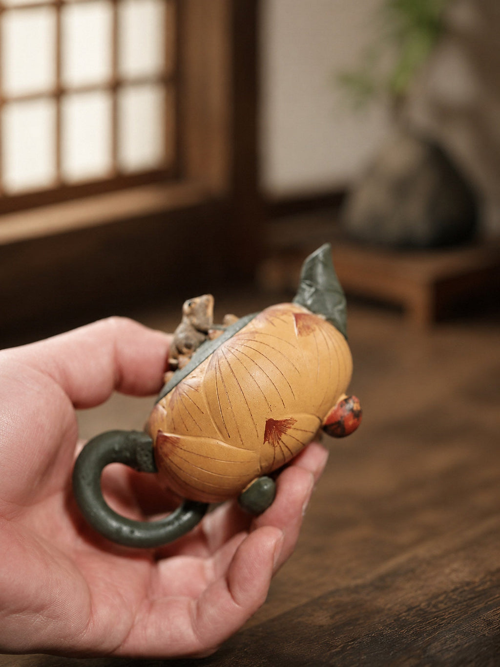 Handmade Sculptural Form Yixing Zisha Teapot – Zini Clay, 100ml – No. 303