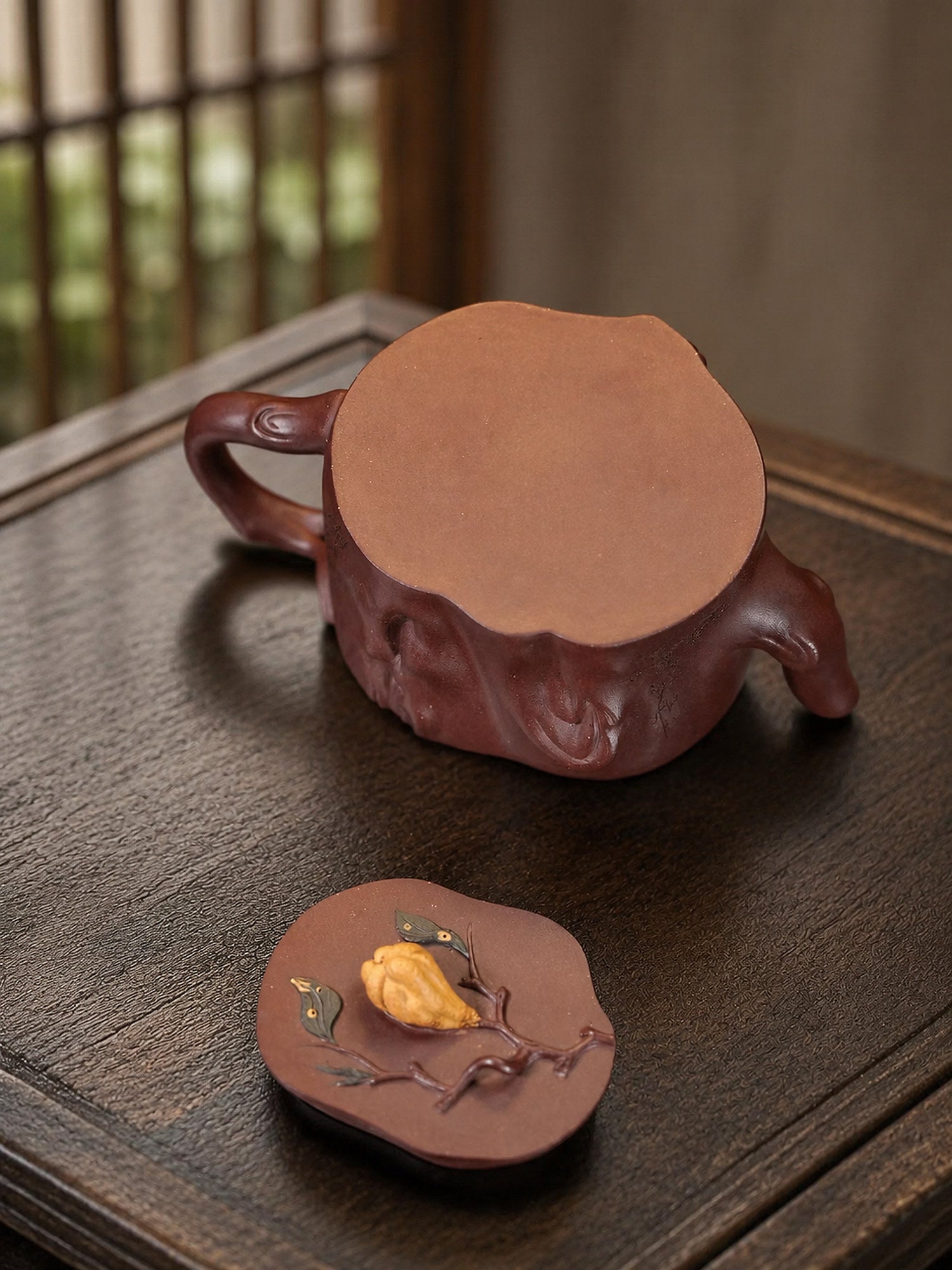 Handmade Sculptural Form Yixing Zisha Teapot – Zini Clay, 220ml