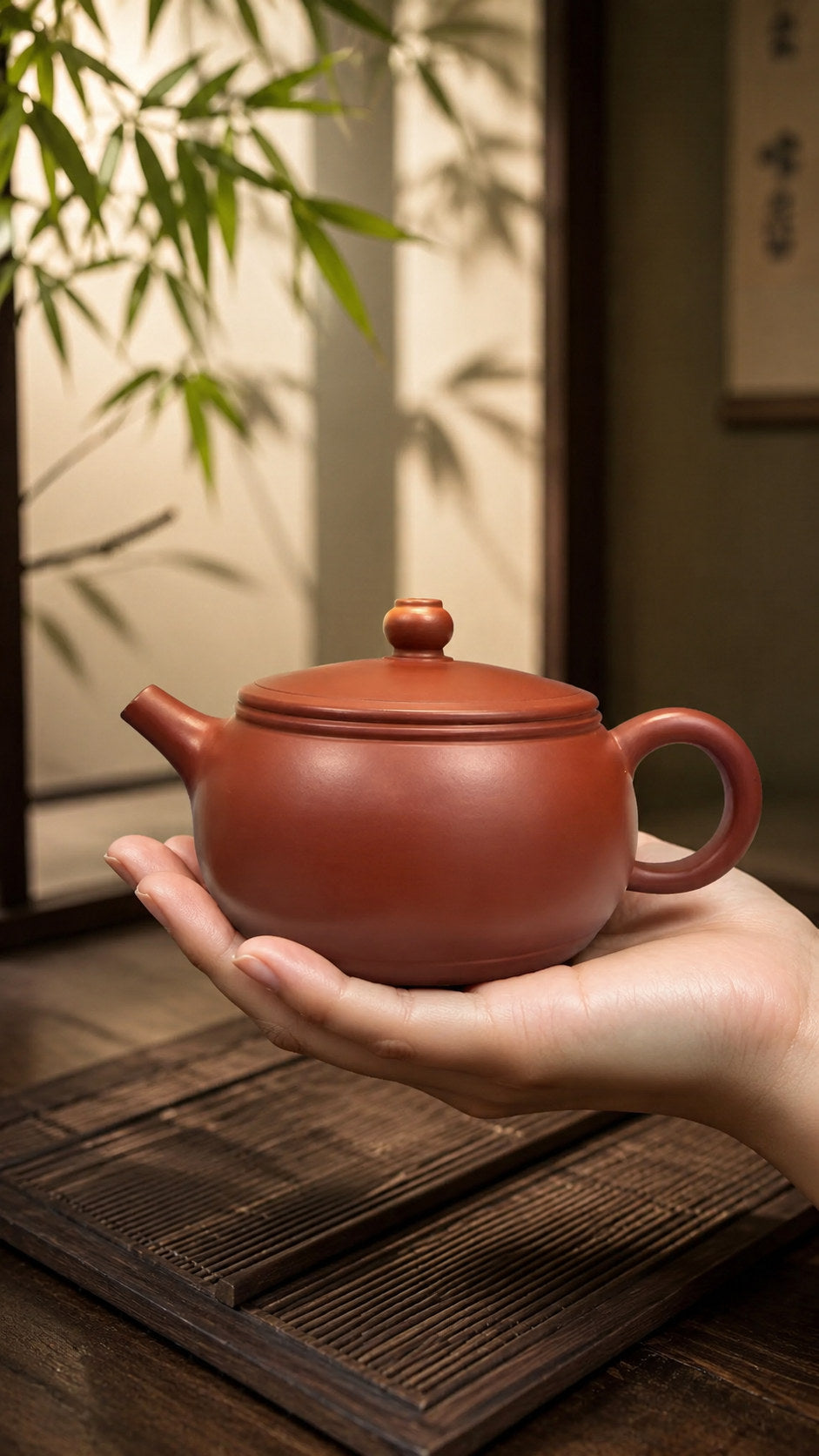 Handmade Shi Gu Yixing Zisha Teapot – Dahongpao Clay, 150ml