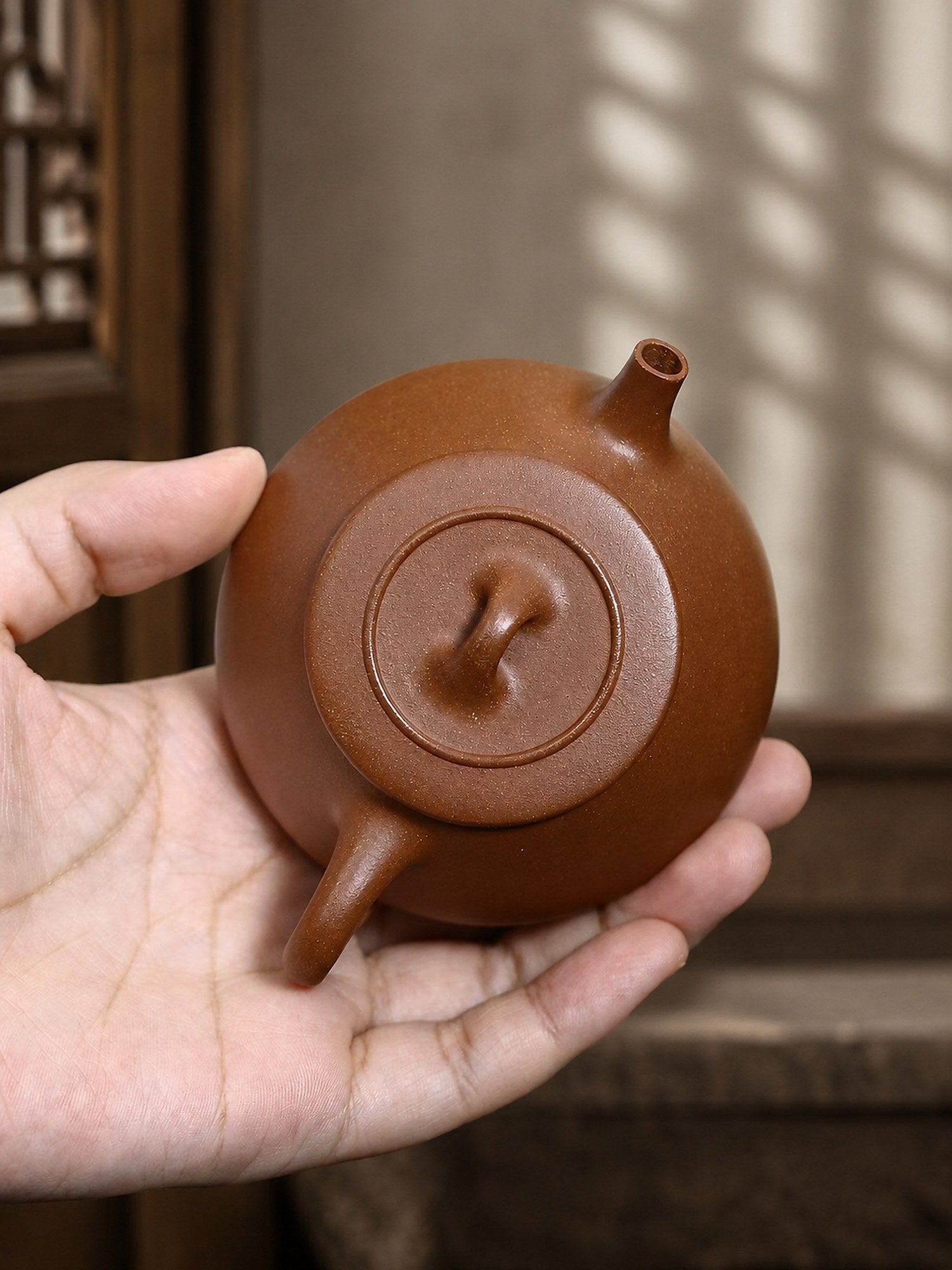 Handmade Flat-Lid Shipiao Yixing Zisha Teapot – Aged Duanni Clay, 130ml