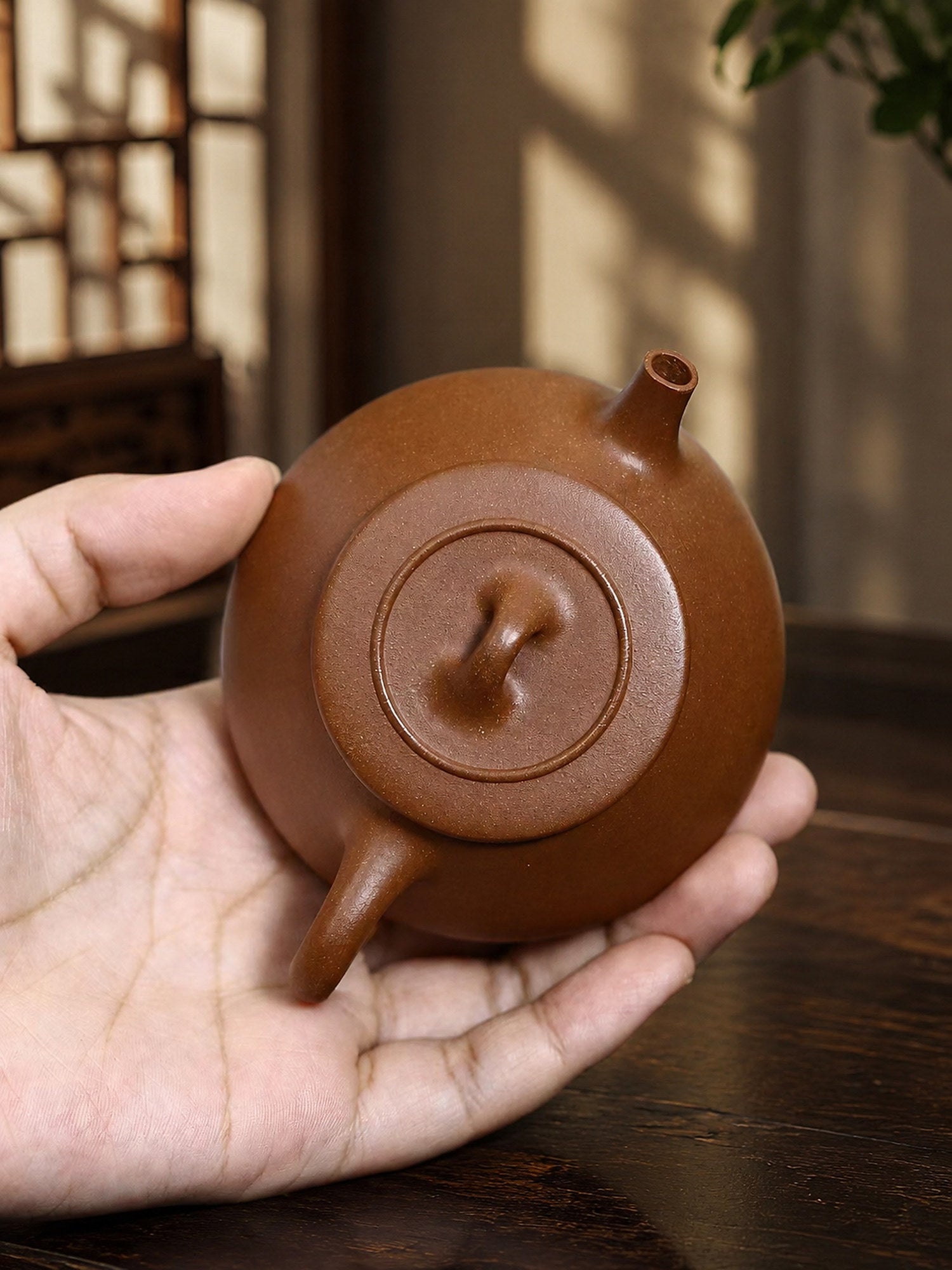 Handmade Flat-Lid Shipiao Yixing Zisha Teapot – Aged Duanni Clay, 130ml