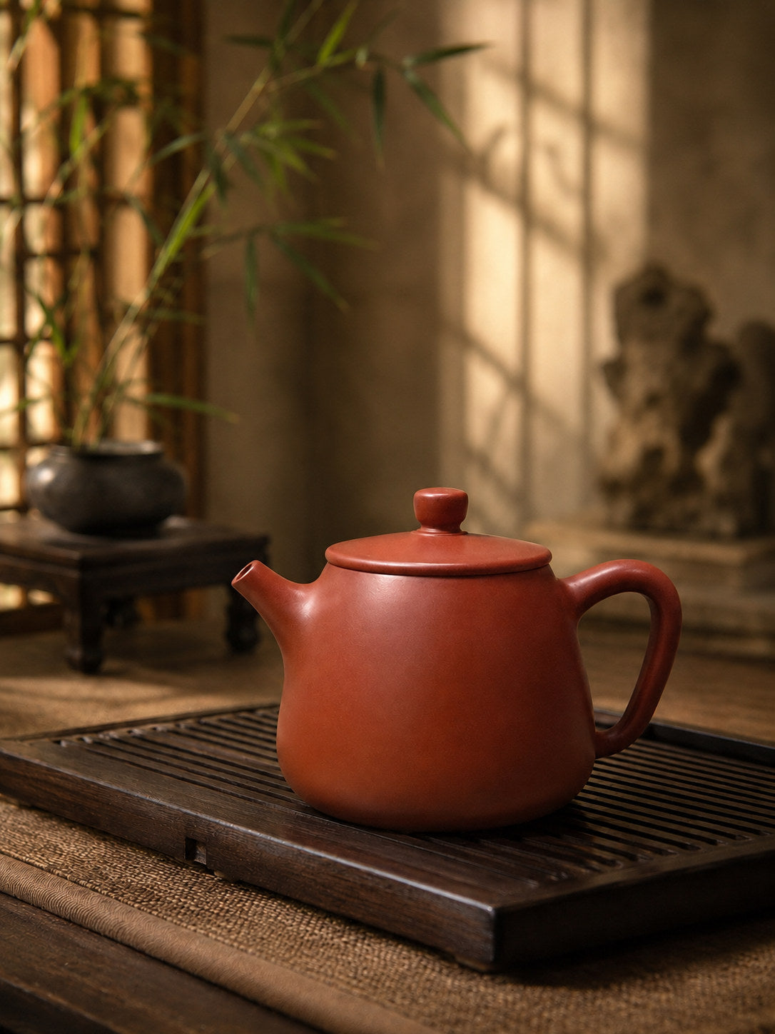 Handmade Tall Shipiao Yixing Zisha Teapot – Dahongpao Clay, 160ml