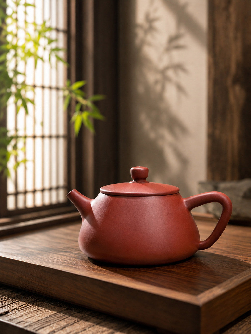 Handmade Flat-Lid Shipiao Yixing Zisha Teapot – Dahongpao Clay, 180ml