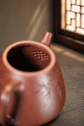 Tall Shipiao Yixing Zisha Teapot – Dicaoqing Zini Clay, 140ml