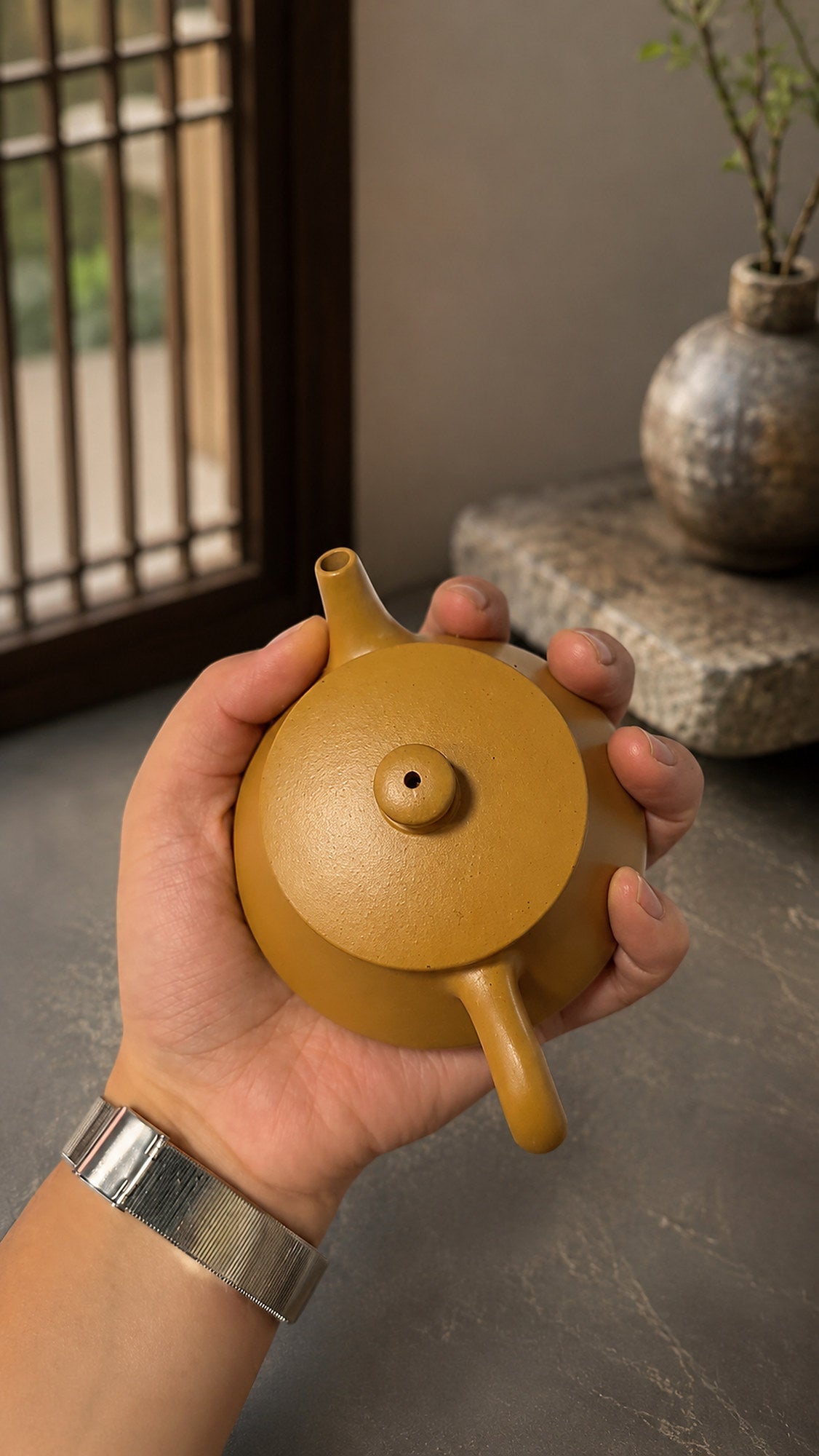 Shipiao Yixing Zisha Teapot – Golden Duanni Clay, 140ml