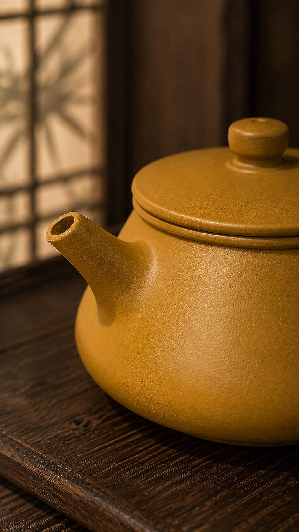 Shipiao Yixing Zisha Teapot – Golden Duanni Clay, 140ml
