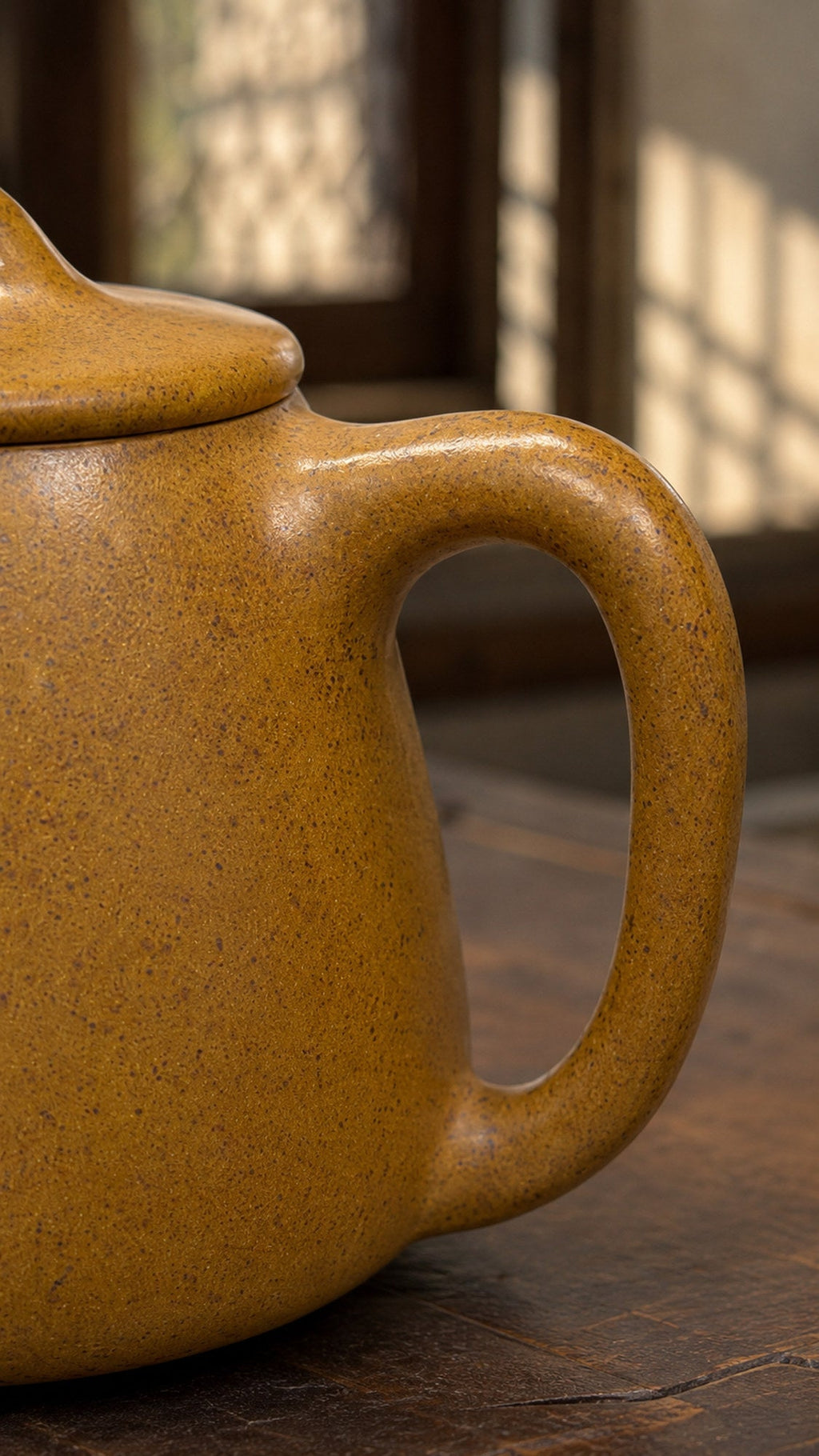 Tall Shipiao Yixing Zisha Teapot – Golden Duanni Clay, 200ml