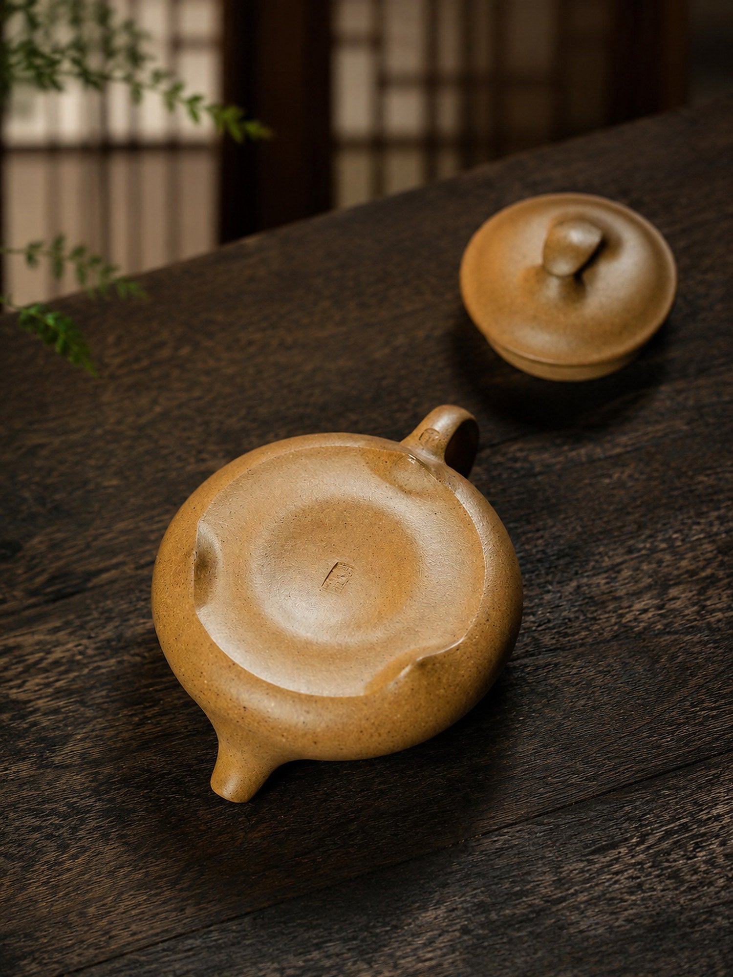 Handmade Shipiao Yixing Zisha Teapot – Golden Duanni Clay, 100ml