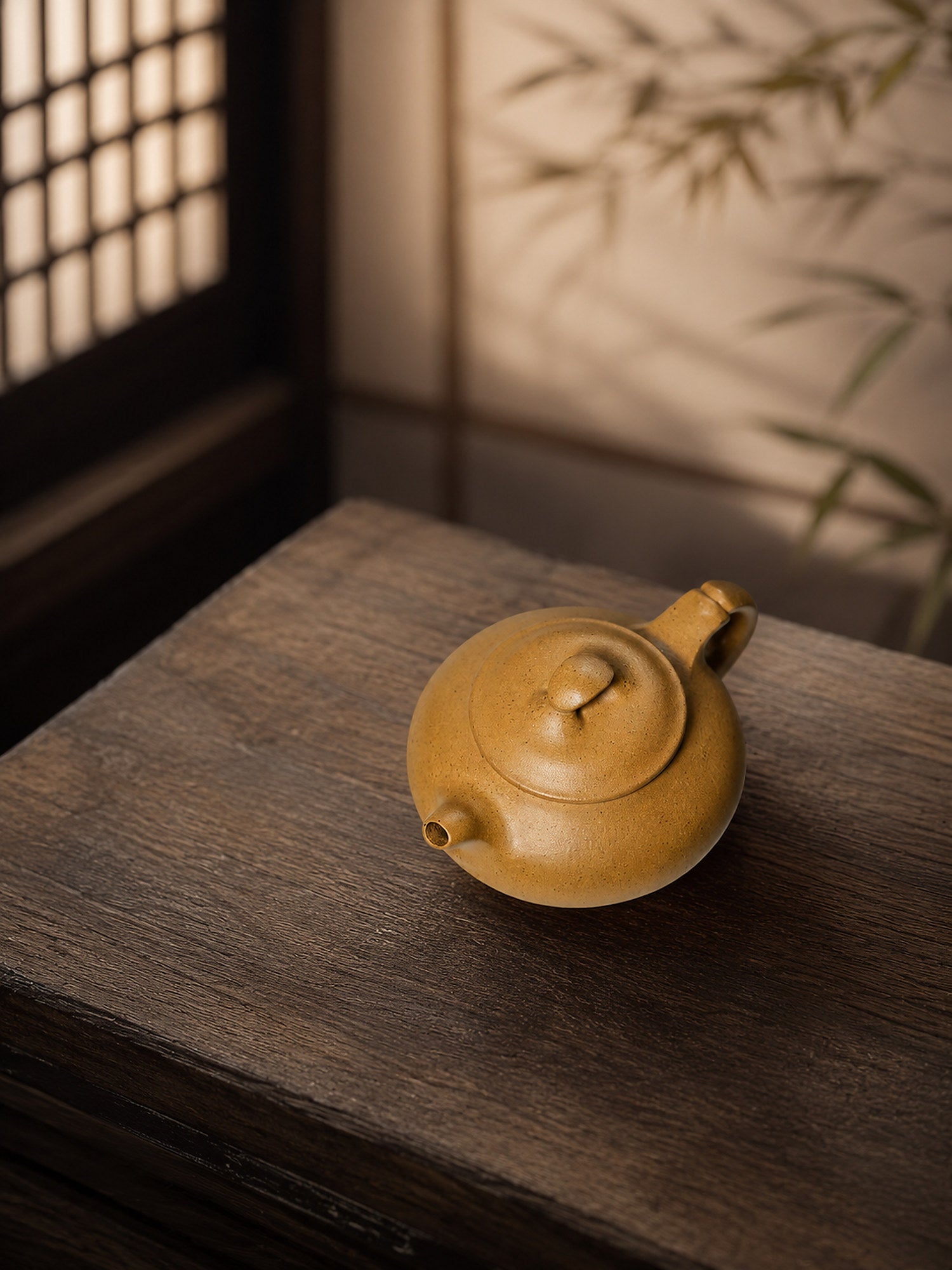 Handmade Shipiao Yixing Zisha Teapot – Golden Duanni Clay, 100ml