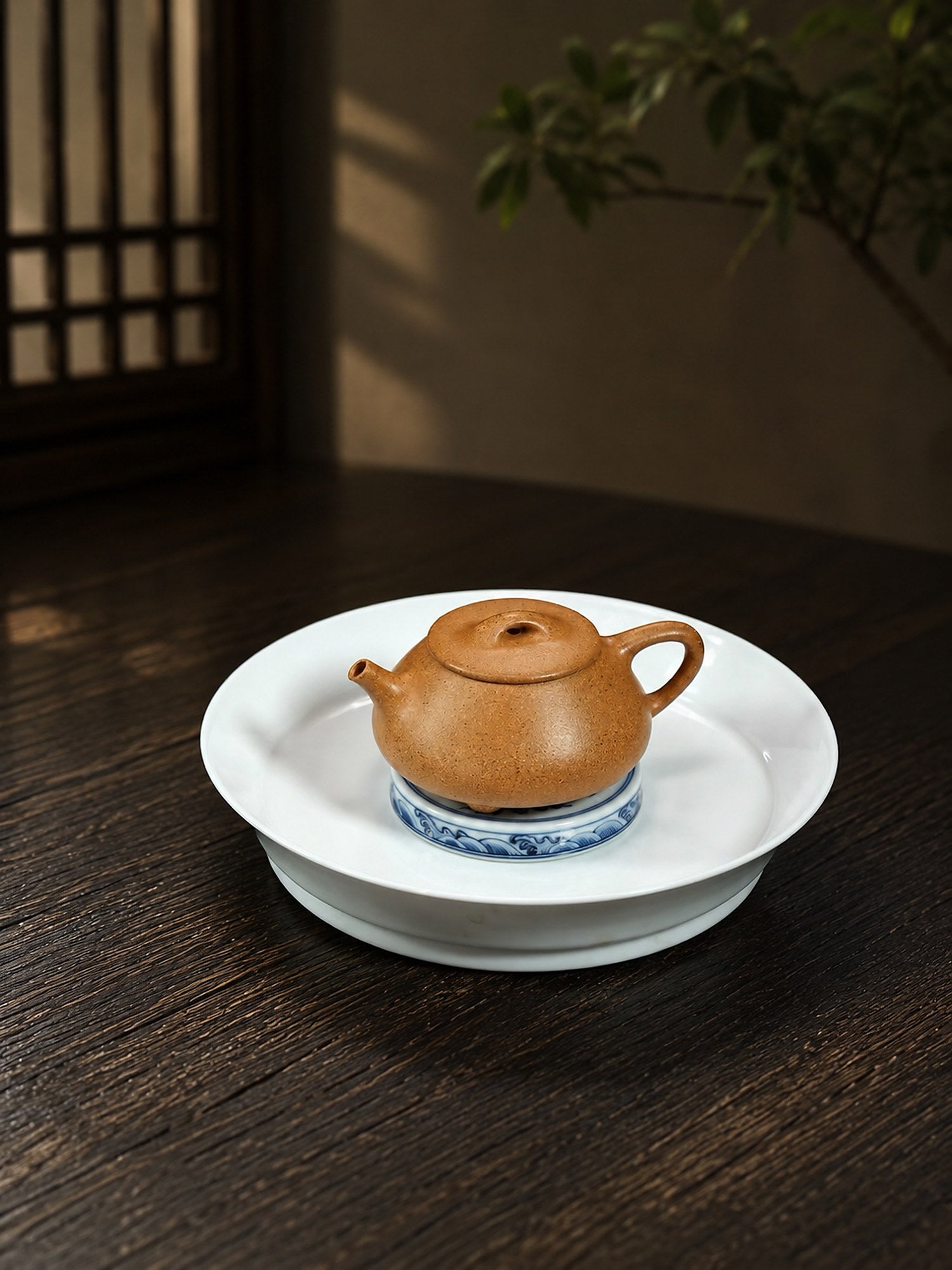 Handmade Jingzhou Shipiao Yixing Zisha Teapot – Golden Duanni Clay, 90ml